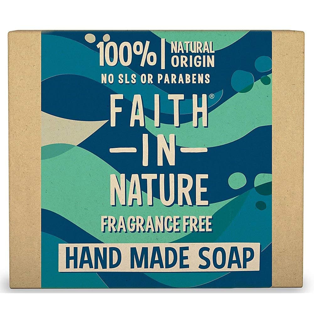 Faith in Nature | 100 g | Fragrance-Free Handmade Soap | 100% Natural | No SLS or Parabens | Sensitive Skin | Vegan & Cruelty-Free