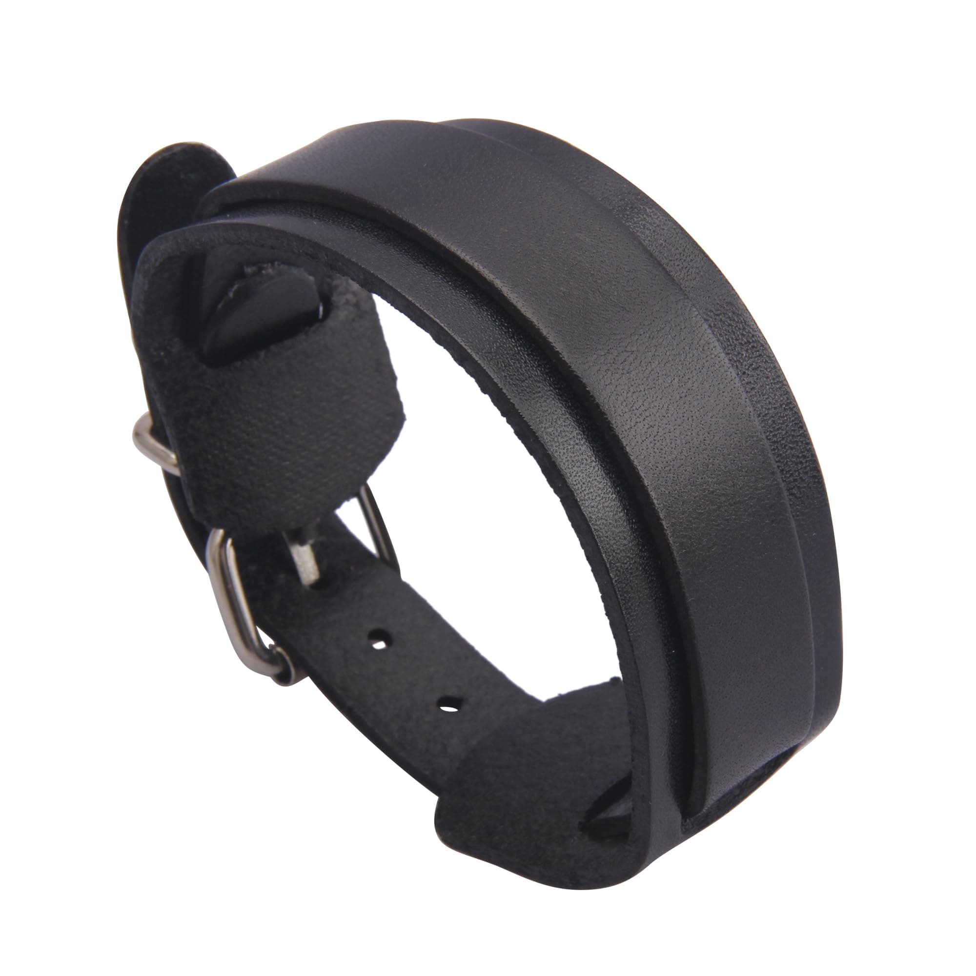 Punk Leather Wristbands for Men Bracelets Handmade Wide Cuff Bangle Braided Jewelry Black Brown Adjustable - Teen Girls Boys Punk Father's Gifts