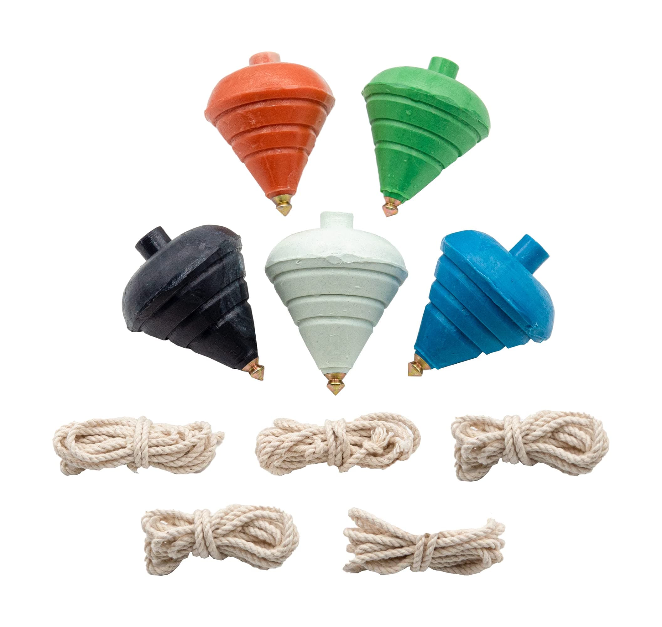 ELIASM Spinning Top Trompo-5-Pack Carved Spinning Tops-Sturdy Steel Point For Enhanced Stability-Exquisite Craftsmanship-Ideal For Beginners&Intermediates-Trompos De Mexico(Colors May Vary).