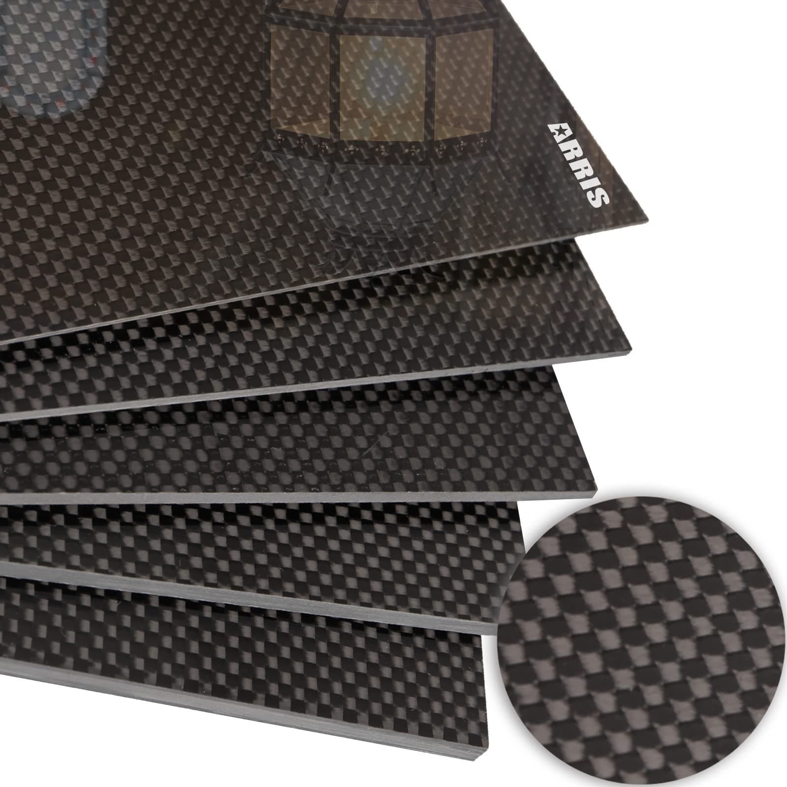 - ARRIS 100X250X 2.5mm Carbon Fiber Board, Available in 1.0MM 1.5MM 2.0MM 3.0MM 3.5MM 4.0MM 5MM 6MM 3K Real Carbon Fiber Sheet, Plain Glossy Luminated Carbon Plate