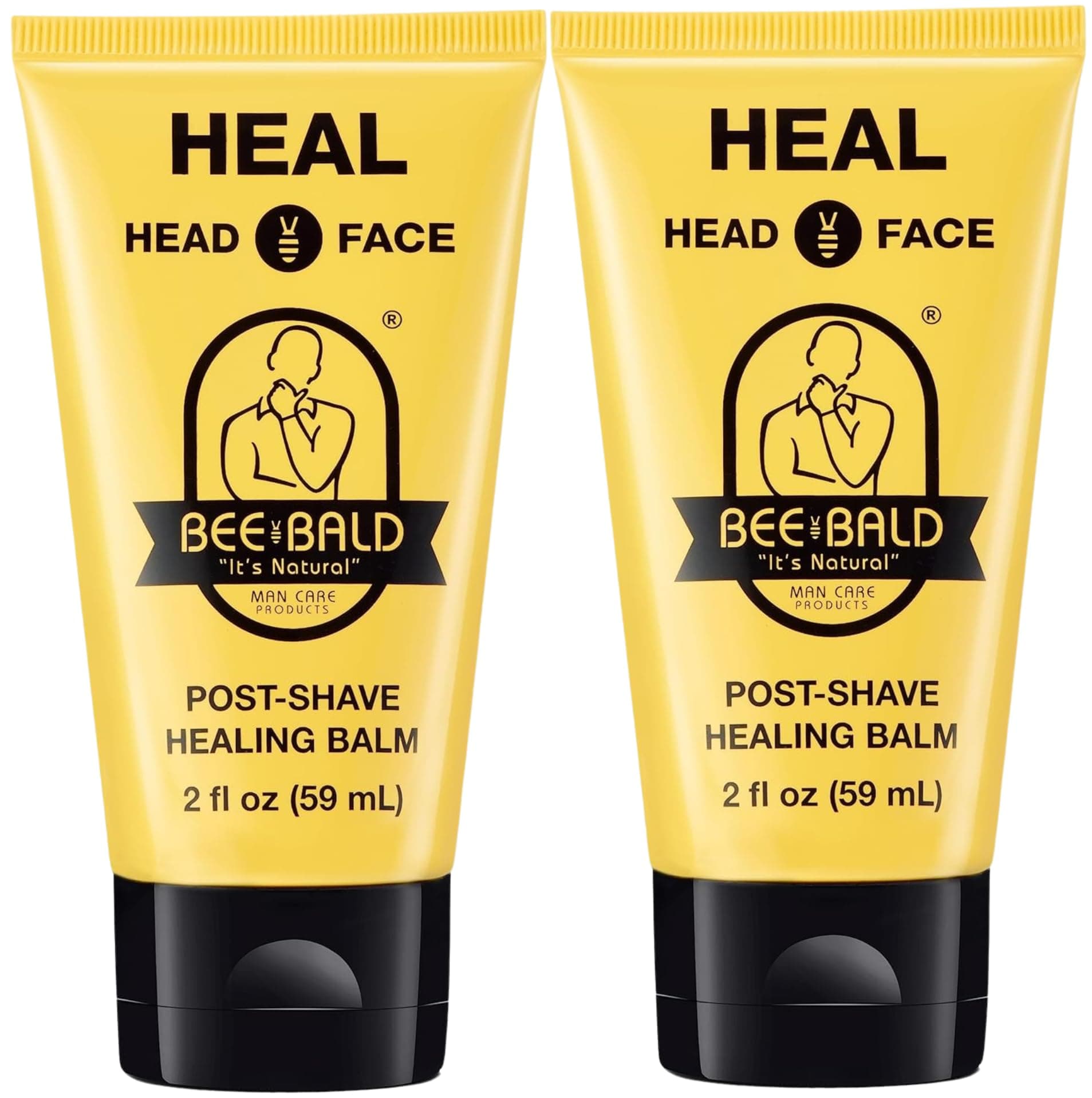 HEAL Aftershave for Men Healing Balm, Immediately Calms & Soothes Damaged Skin, Treats Bumps, Redness, Razor Burn & Other Shaving Post Shave Irritations, 2 Fl Oz (Pack of 2)