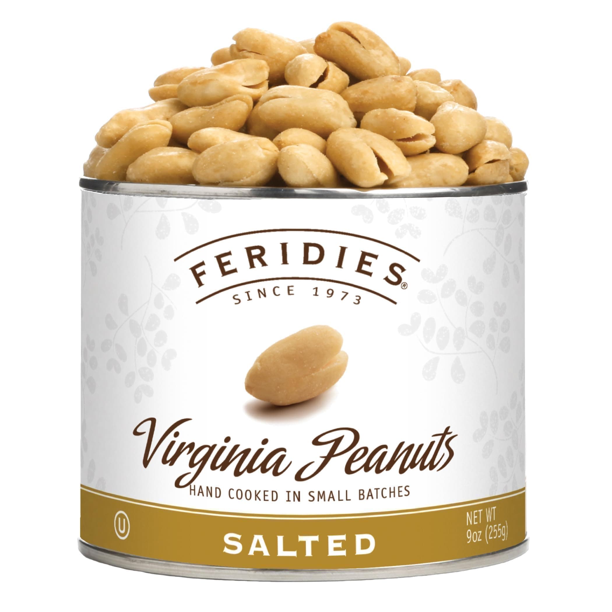 FERIDIES Super Extra Large Salted Virginia Peanuts 9 oz Can