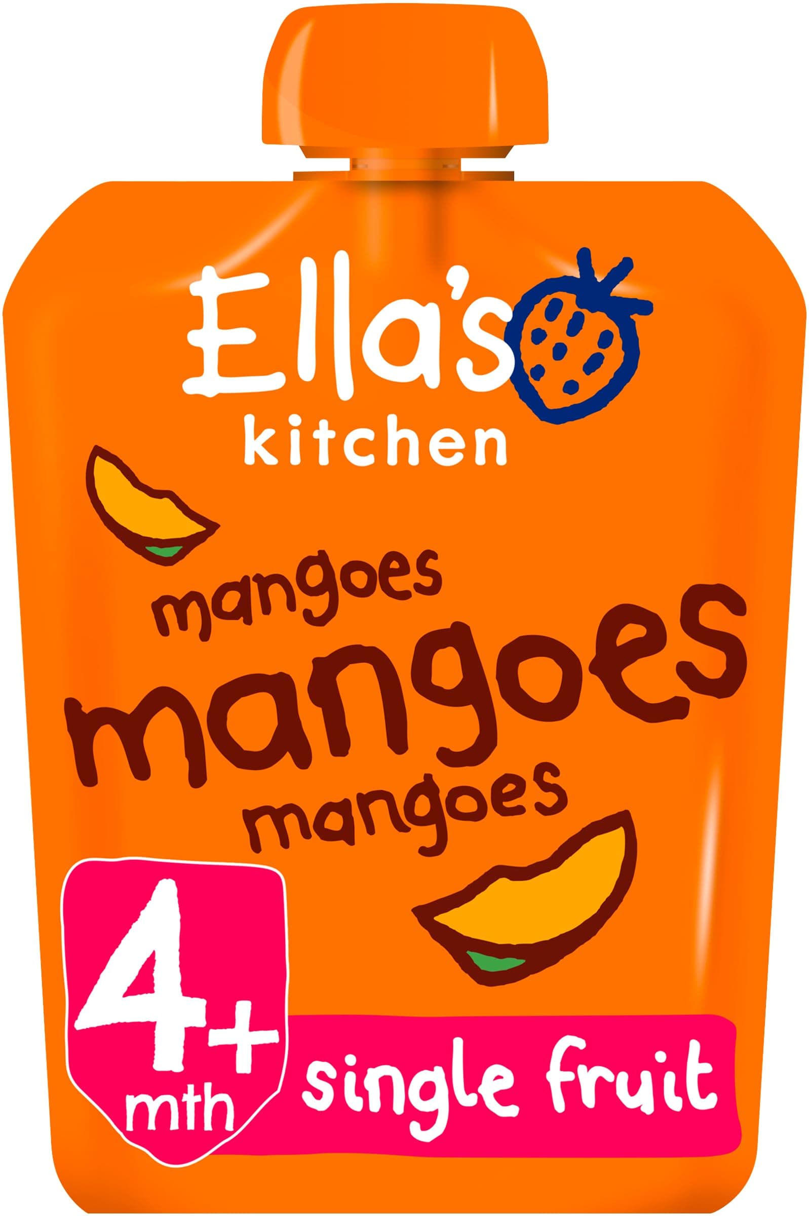 Organic Super Smooth Mangoes Puree, 4+ Months Baby Food, Gluten & Dairy Free - 70g