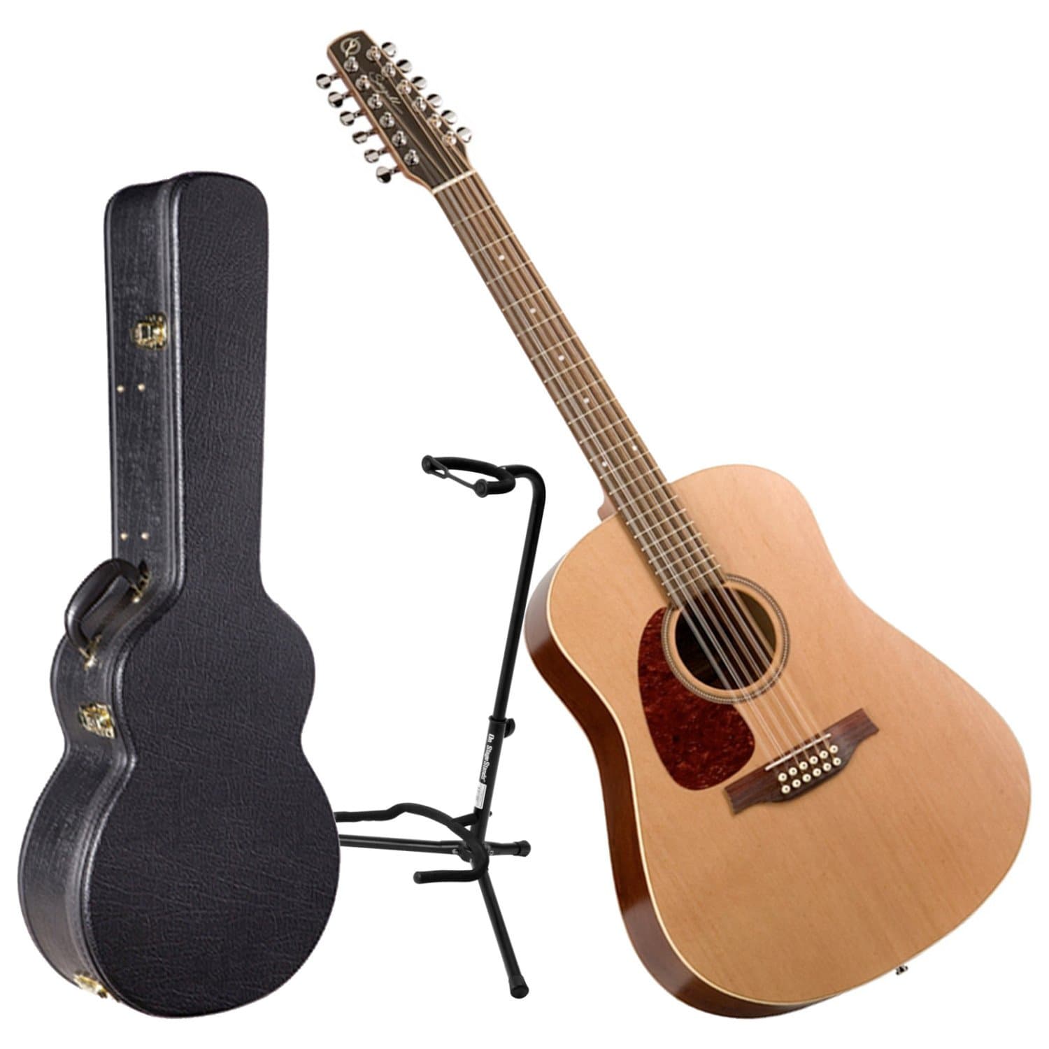 Seagull Coastline S12 Cedar Left Handed Acoustic Guitar w/Hard Shell Case and S