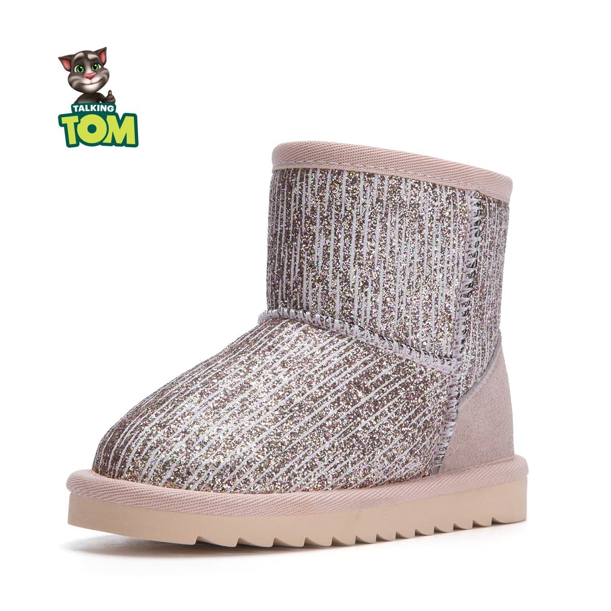 Talking Tom Toddler Winter Snow Boots Kids Warm Sequin Shoes for Girls Boys