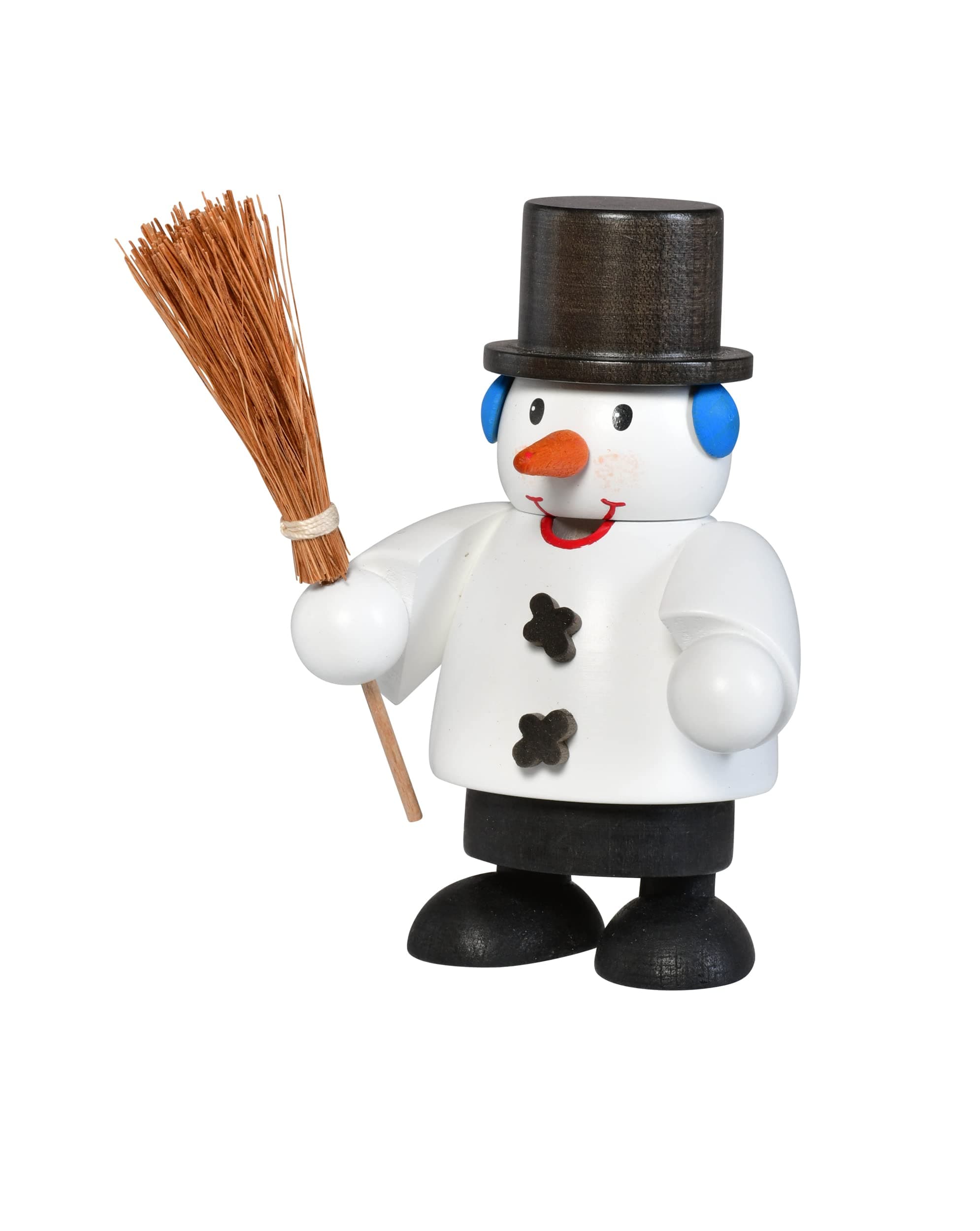 Incense Smoking Figurine 7 x 10 x 5 cm Snowman Ore Mountains