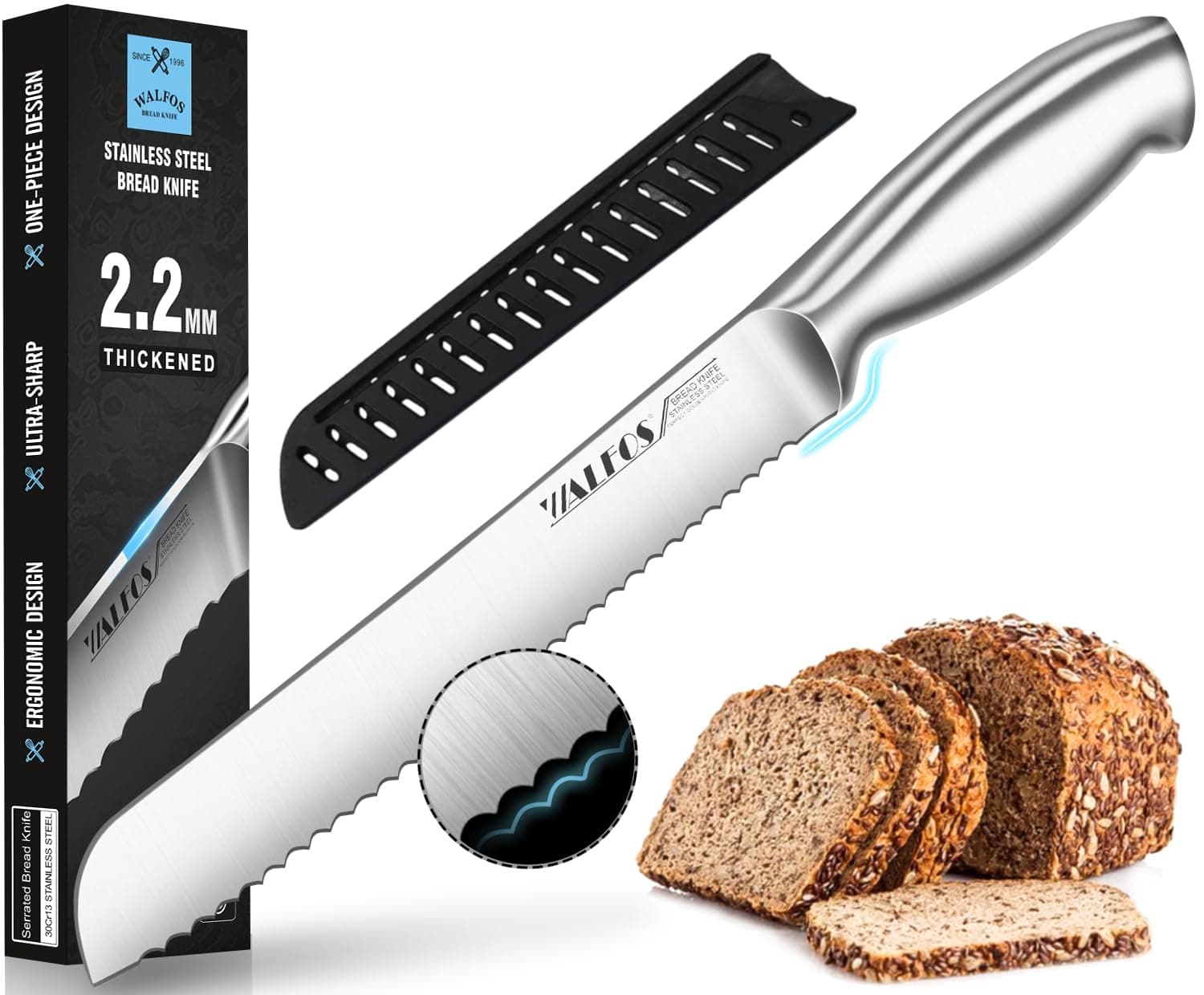 Stainless Steel Serrated Bread Slice Knife