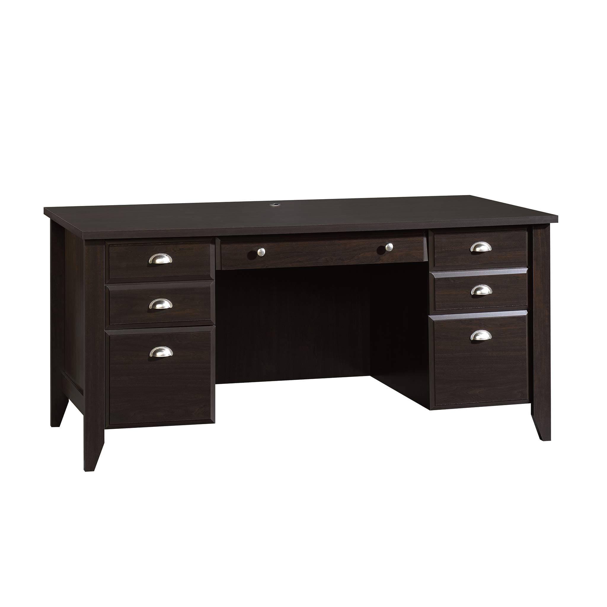 Sauder Shoal Creek Executive Desk, L: 65.12" x W: 29.29" x H: 30.55", Jamocha Wood finish
