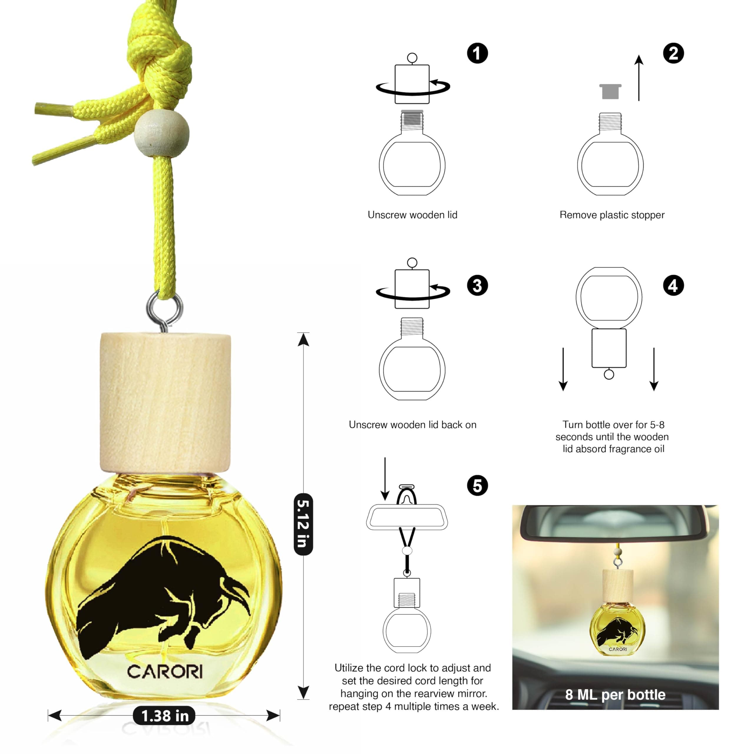 Car Air Freshener, Hanging Air Fragrance Essential Oil Diffuser, Cute Car Accessories, Long-Lasting Fragrance, Car Scents Accessories Cute Car Interior Decor Romantic Valentines Day Gift for Her