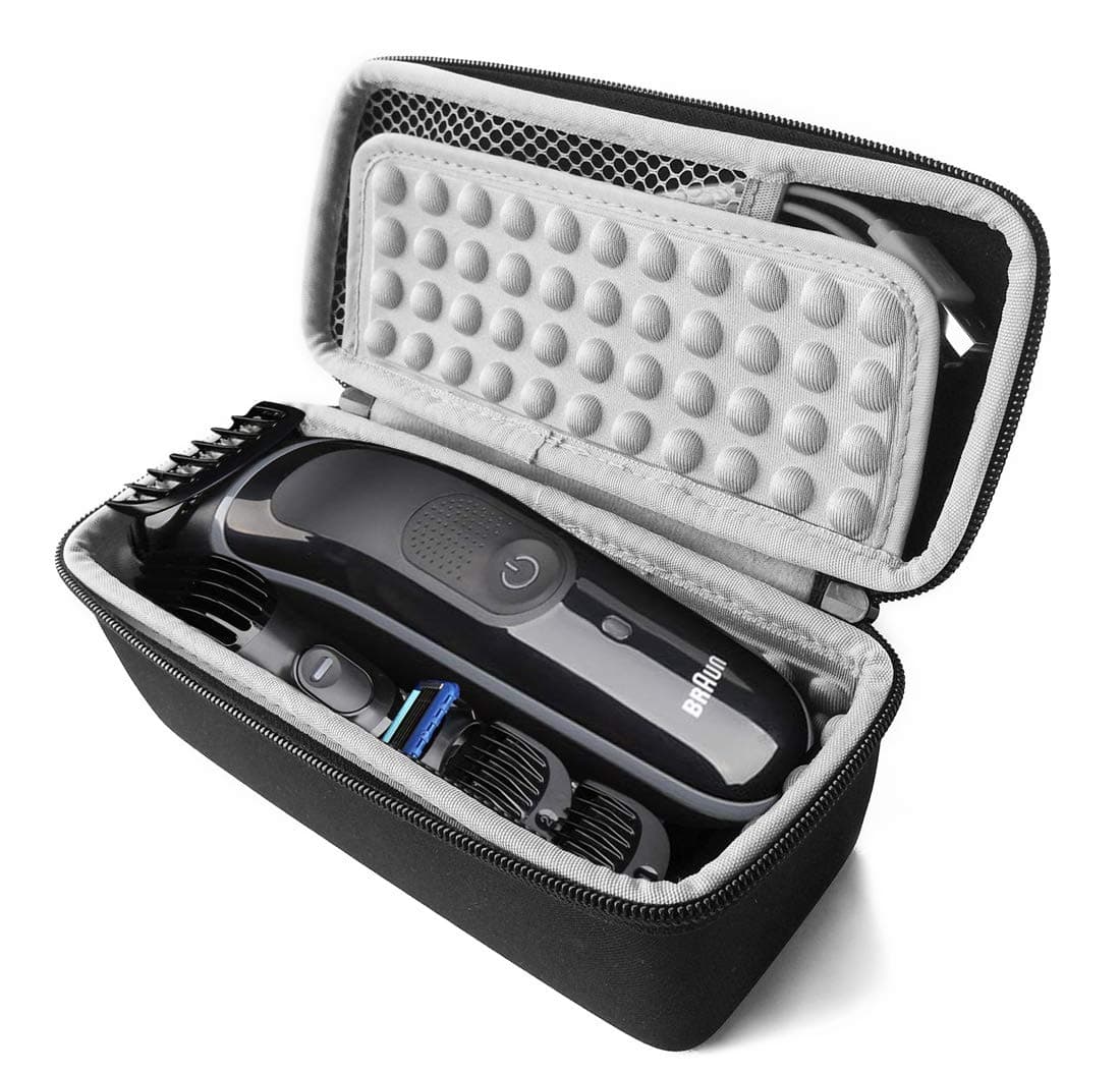FitSand Travel Hard Case Compatible for Wahl Clipper Stainless Steel Lithium Ion Plus Beard Trimmer Hair Clippers Shavers 9818 Braun MGK3060 Men's Beard Trimmer