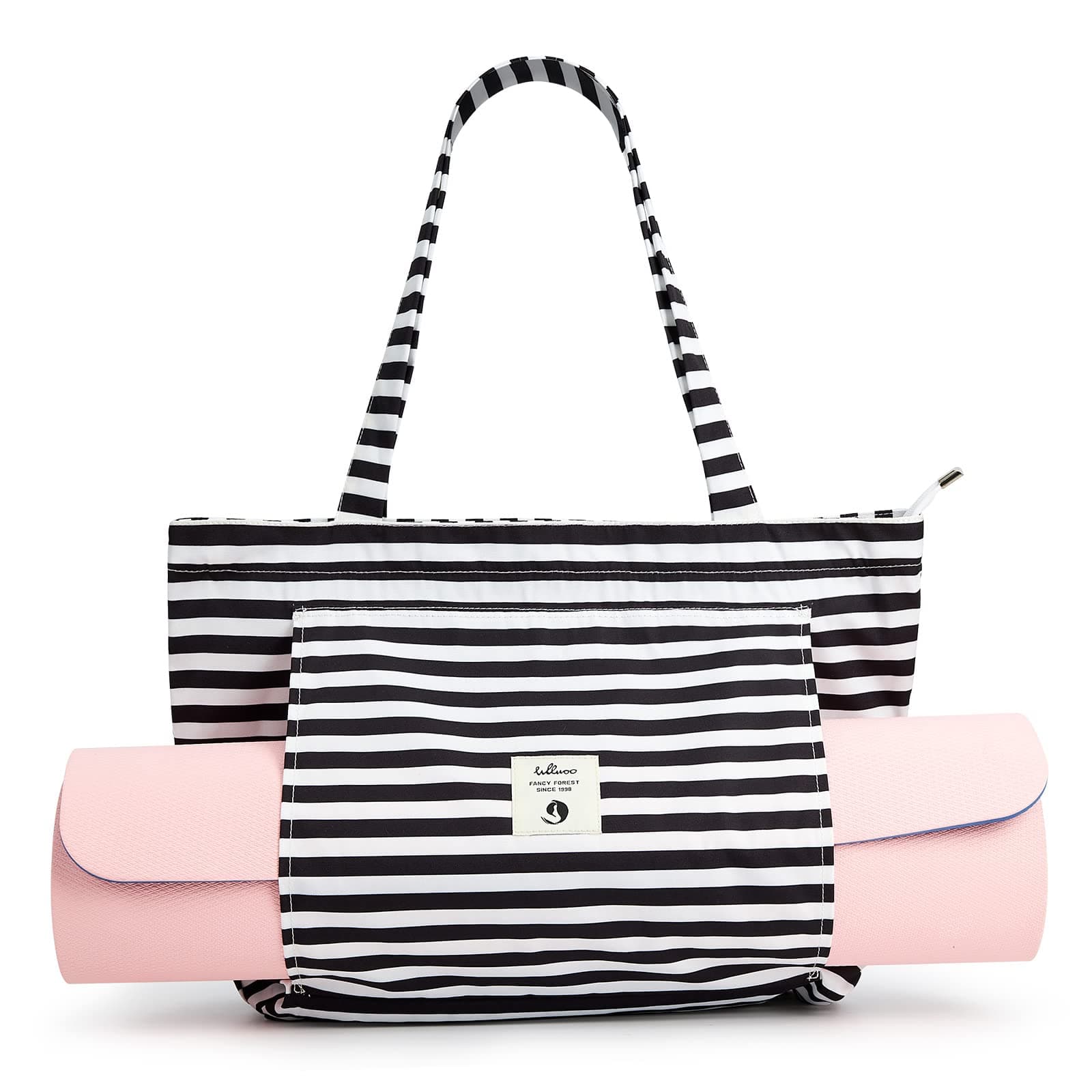 WLLWOO WLLWOO Yoga Bags for Women with Yoga Mats Bags Carrier Carryall Canvas Tote for Pilates Shoulder for Travel Office Beach Workout