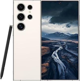 C24 Ultra Unlocked Cell Phones Smartphone Android 13 Phones 8+256GB/6.8" HD Screen/Dual SIM/108MP+48MP Camera/6800 mAh/Built-in Pen (White)