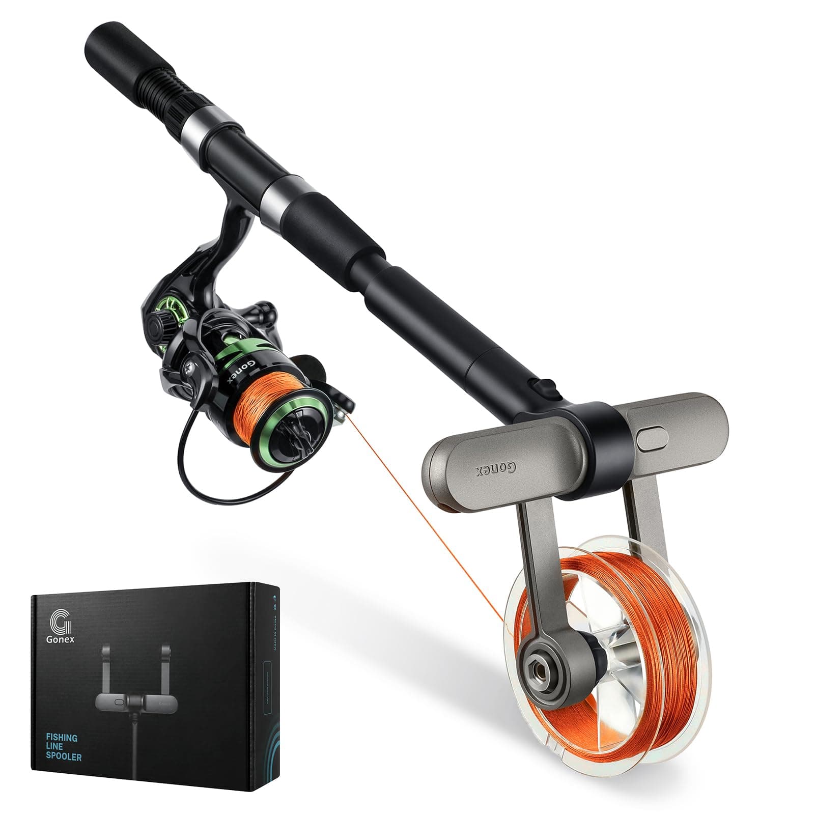 Fishing Line Spooler with Unwinding, No Line Twist, Adjustable Line Winder for Spinning, Cast, Spincast Reels, Spool Spooling Station System, Function Installation-Free