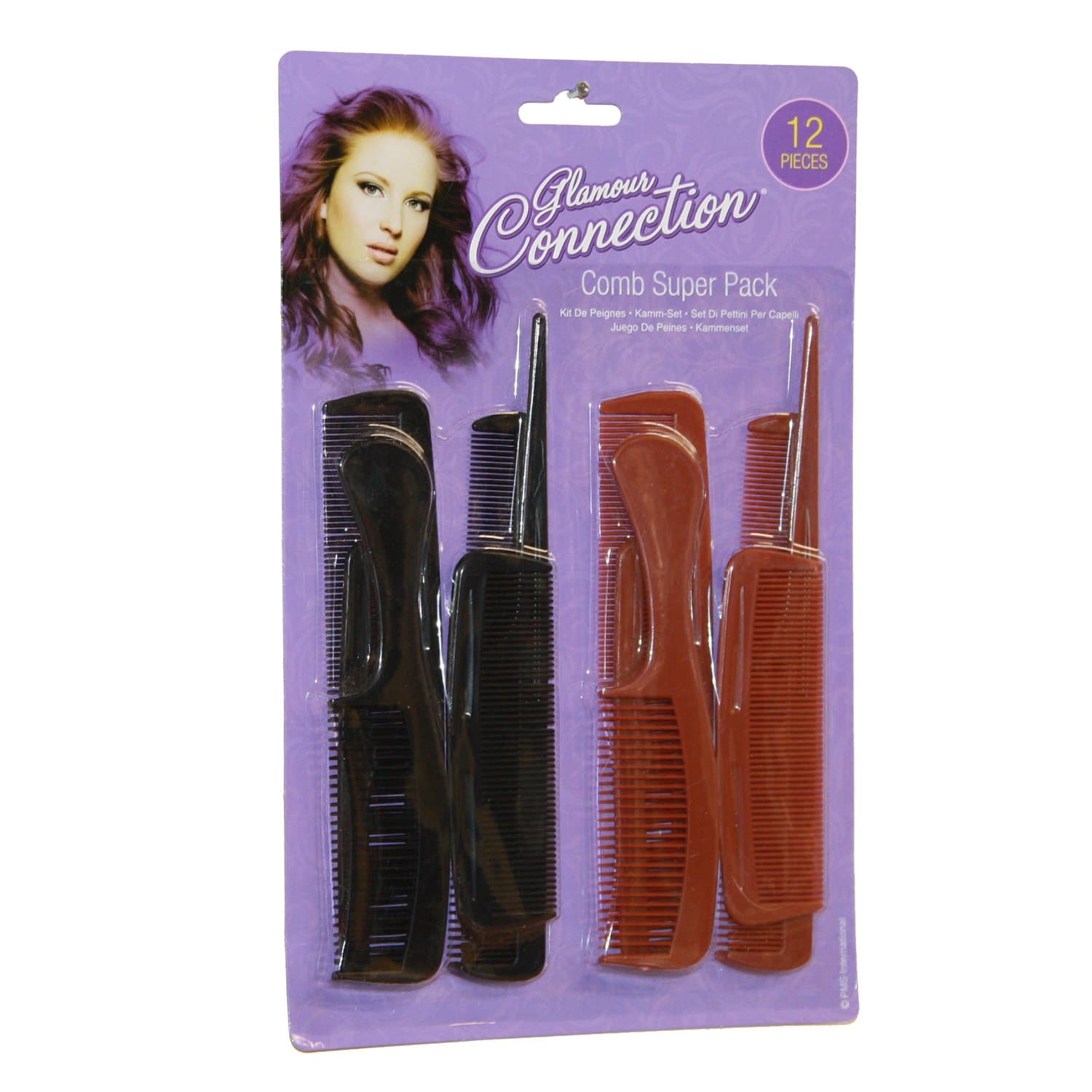 12pc Bumper Value Mens, Womens, Plastic Hair Comb Pack. by Glamour Connection