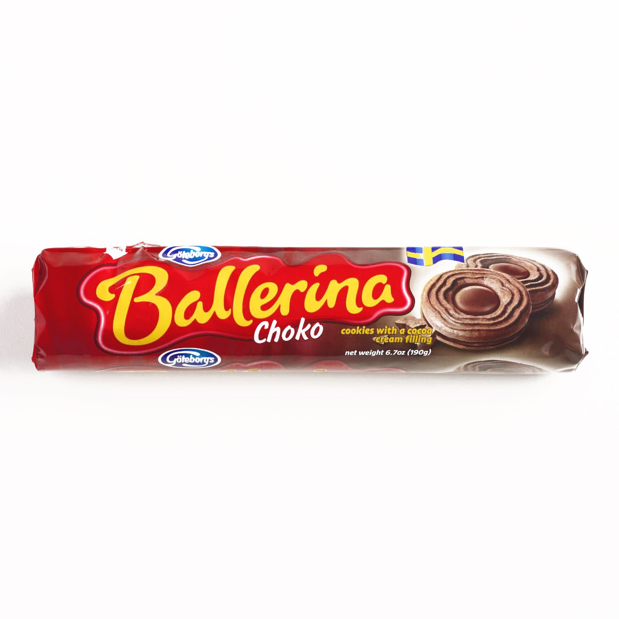 Goteborgs Ballerina Chocolate Cream Cookies 6.7 oz each (1 Item Per Order, not per case)