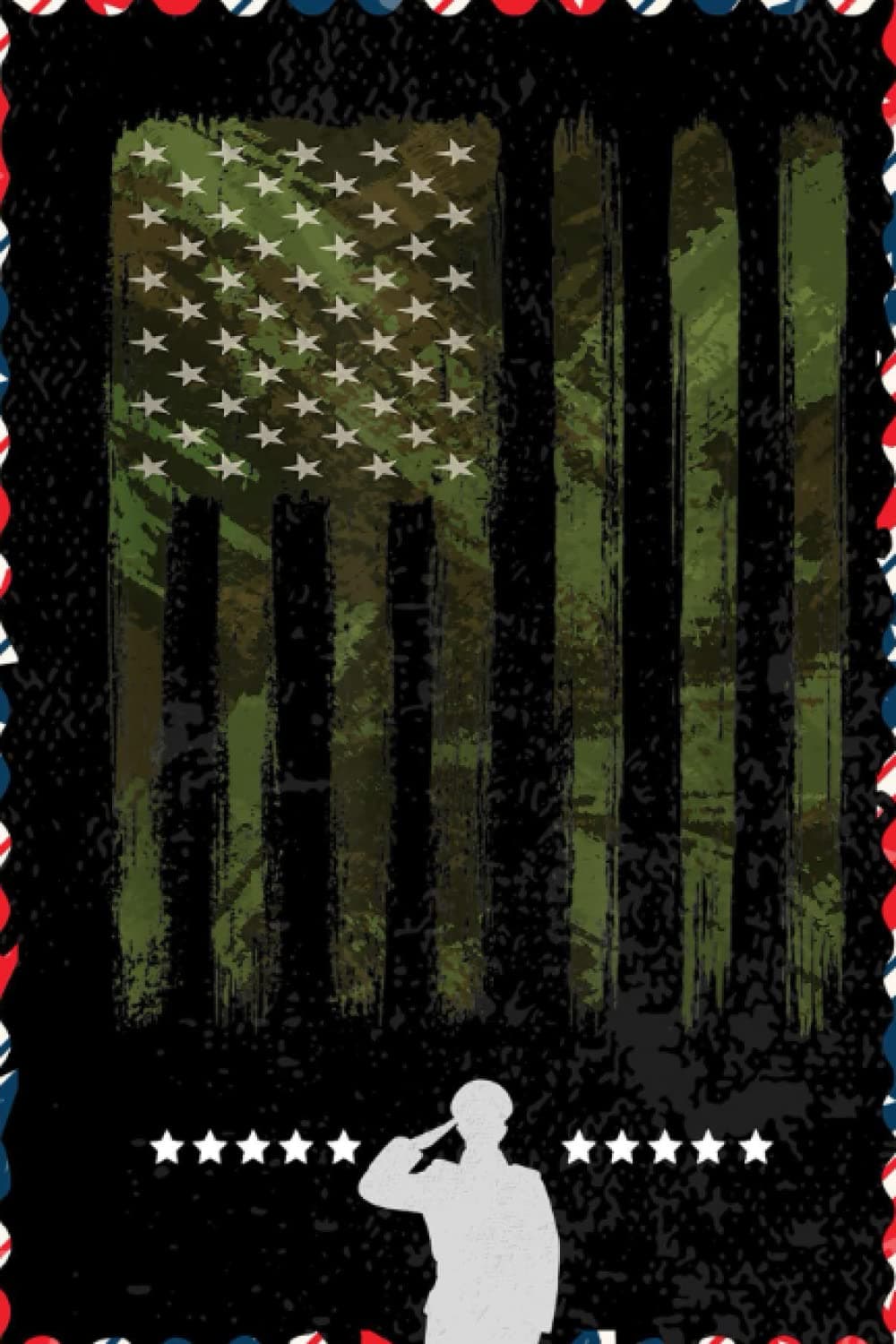 Camo American Flag Usa Military Tactical Camouflage Desert: Respect For Veterans, Soldier, Military Person, Warrior Blank Lined Notebook Journal | 6x9 in 100 pages