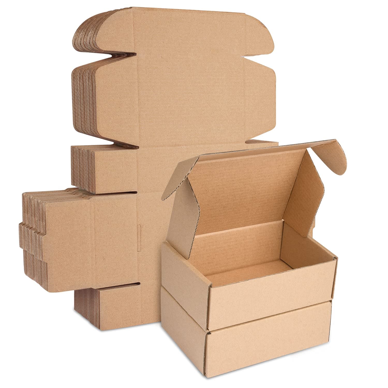 STRBOXONG Corrugated Cardboard Shipping Boxes, 15x10x5cm Royal Mail Small Parcel Boxes, Packaging Mailing Boxes for Business, Posting, Storing or Gift(Pack of 25)
