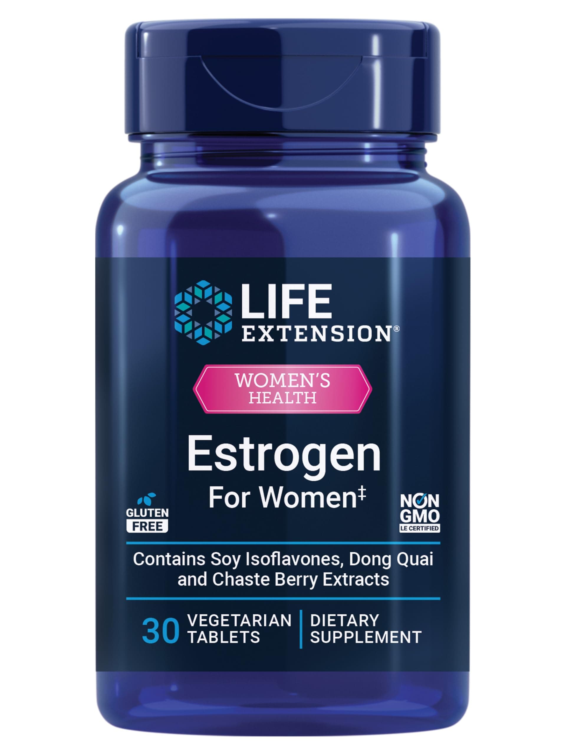 Life Extension Estrogen for Women, Helps Relieve hot Flashes and Night Sweats, Soy isoflavones, Norway Spruce Extract, chasteberry, Hormone-Free, Gluten Free, Non-GMO, Vegetarian, 30 Tablet