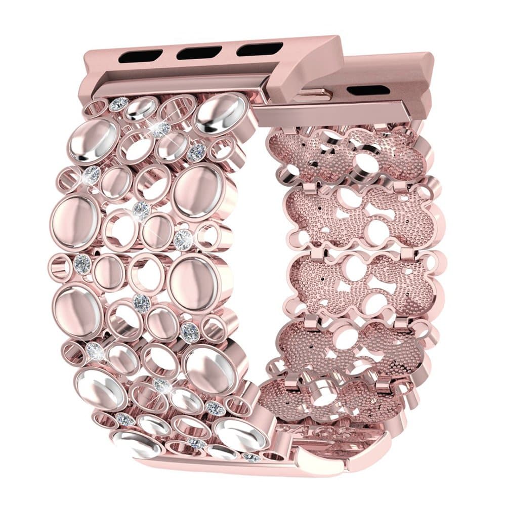 Compatible Apple Watch Band 38mm Women, Handmade Bling Crystal Replacement Straps for iWatch, Adjustable Wristband Compatible Apple Watch Nike+, Series 3, 2, 1, Sport, Edition