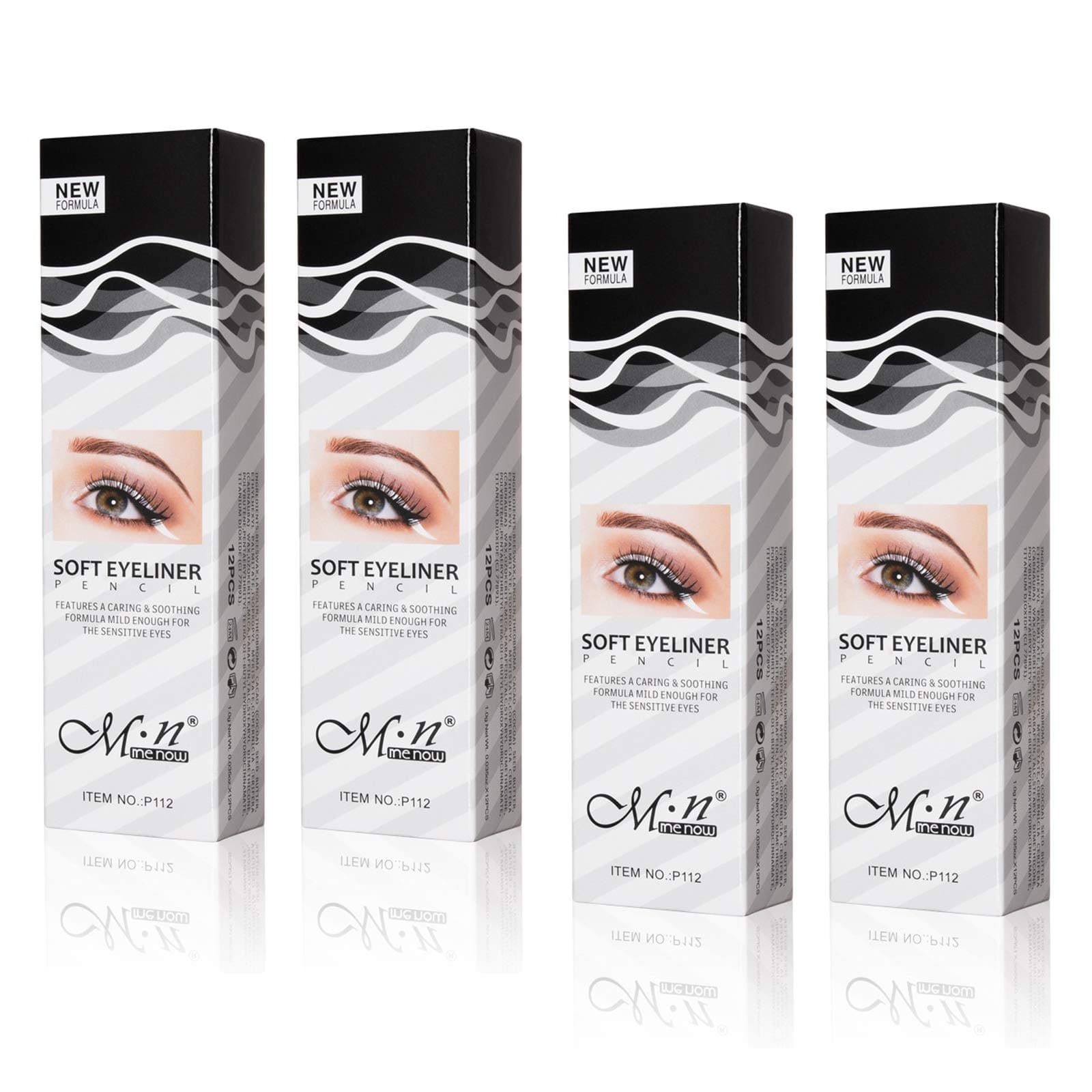 Fashionwu White Eyeliner Pencil Professional Highlighter Eye Liner Pen Soft Strokes Waterproof Long-Lasting Eyeshadow Eye Silkworm Brighten Pencil Beauty Makeup Tool (48pcs)