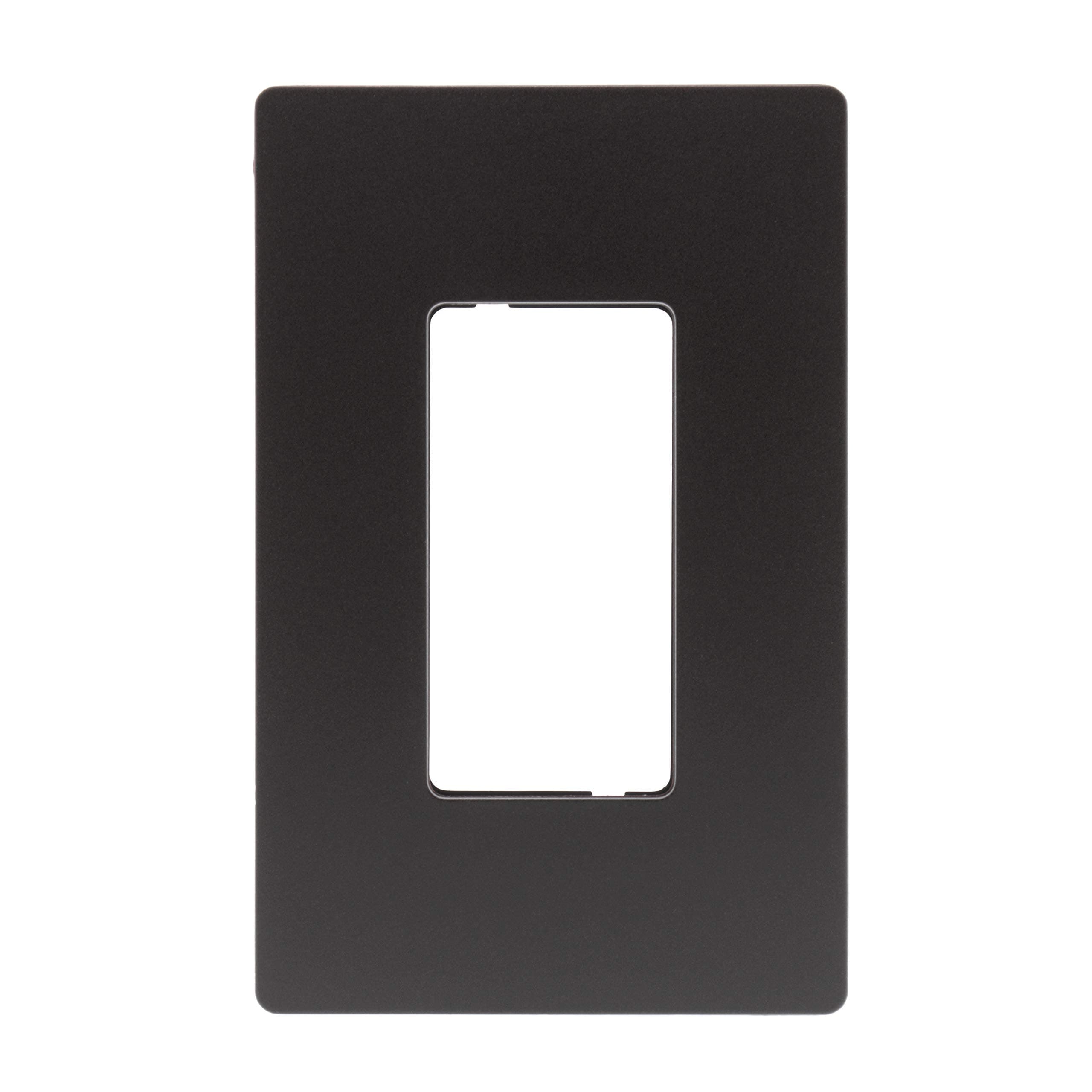 Legrand - Pass & Seymour radiant RWP26DBCC6 1-Gang Screwless Plastic Wall Plate, Decorative Outlet Cover, Oil Rubbed Bronze Finish, Dark Bronze