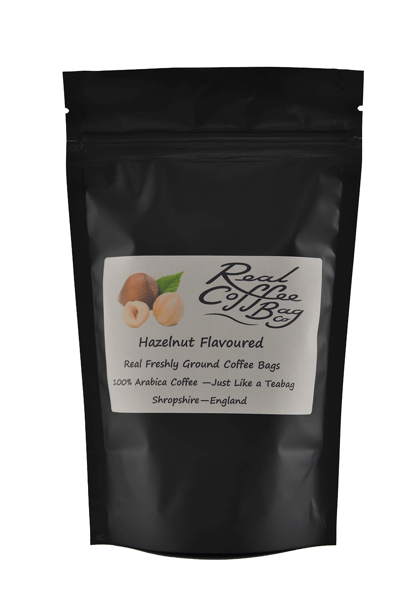 Hazelnut Flavoured Instant Ground Coffee Bags (15 Bags) - 135 g by Real Coffee Bags Co.