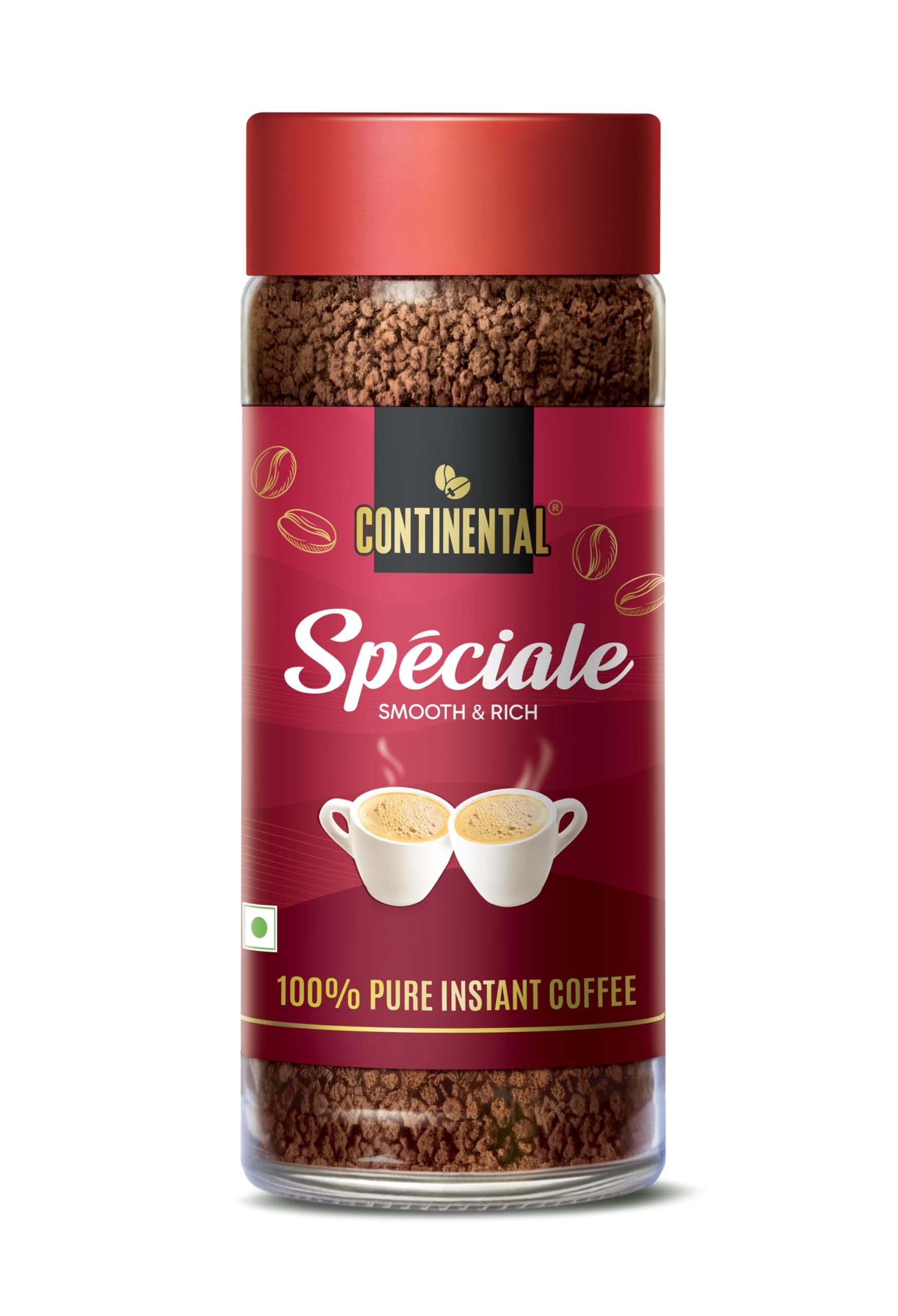 Continental Speciale Instant Coffee | Premium Arabica Blend | 100% Pure Coffee | Smooth & Rich Instant Coffee | Medium Roast | No Added Flavors | 100g Jar