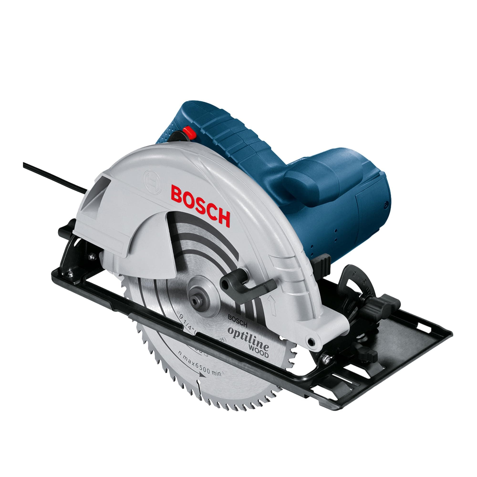 Bosch GKS 235 Turbo Heavy Duty Electric Circular Saw, 2,050W, 235 mm Blade Dia.,5,300 rpm, 25 mm Bore, Air Blower, Bosch Click & Clean System, 7.6 kg + Key, Wrench, Saw Blades, 1 Year Warranty