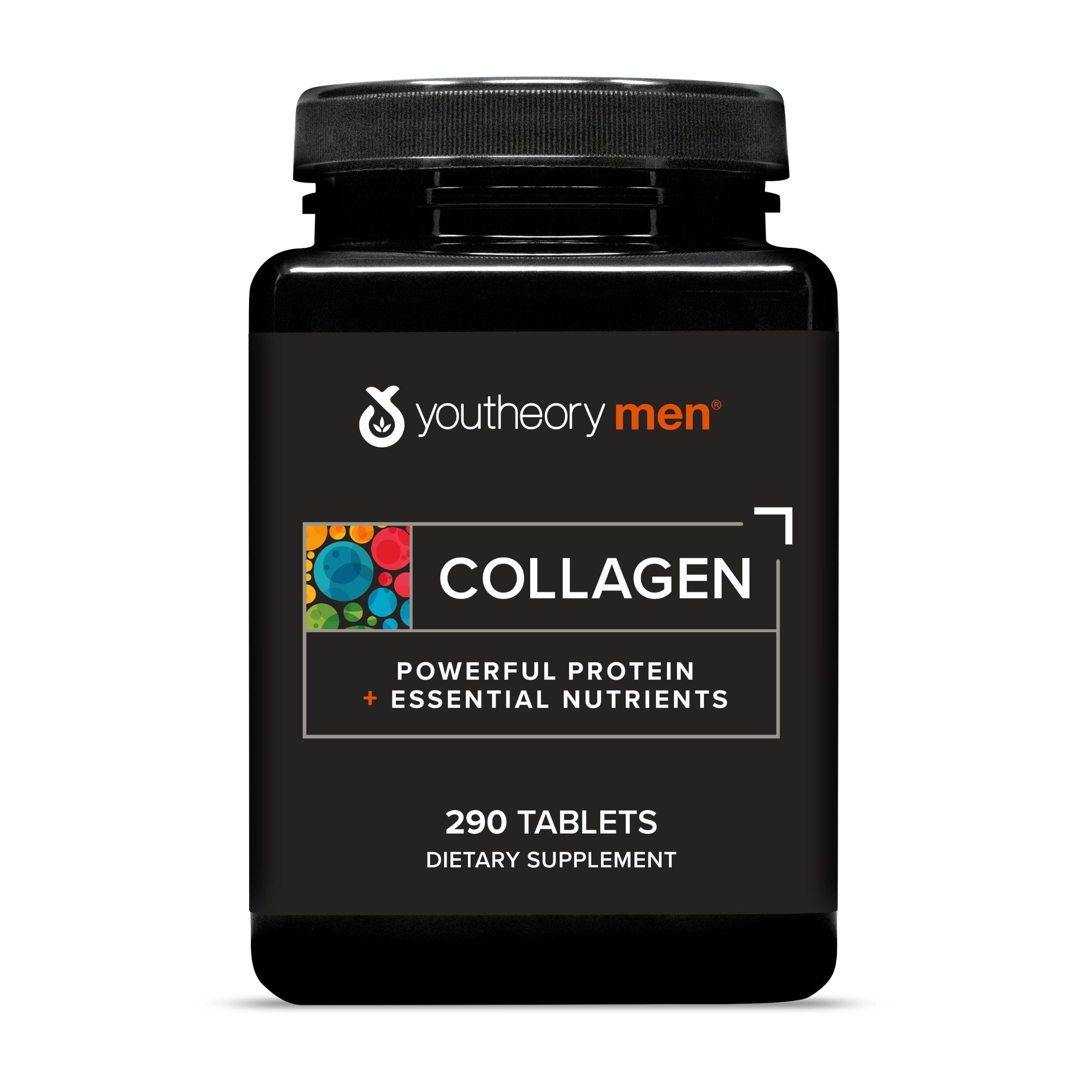 Youtheory Men's Collagen - 5,000 mg - Daily Collagen Supplement for Men - with 18 Amino Acids - Joint, Bone, Muscle, Hair Growth, Nail & Skin Support* - 290 Tablets (48-Day Supply)