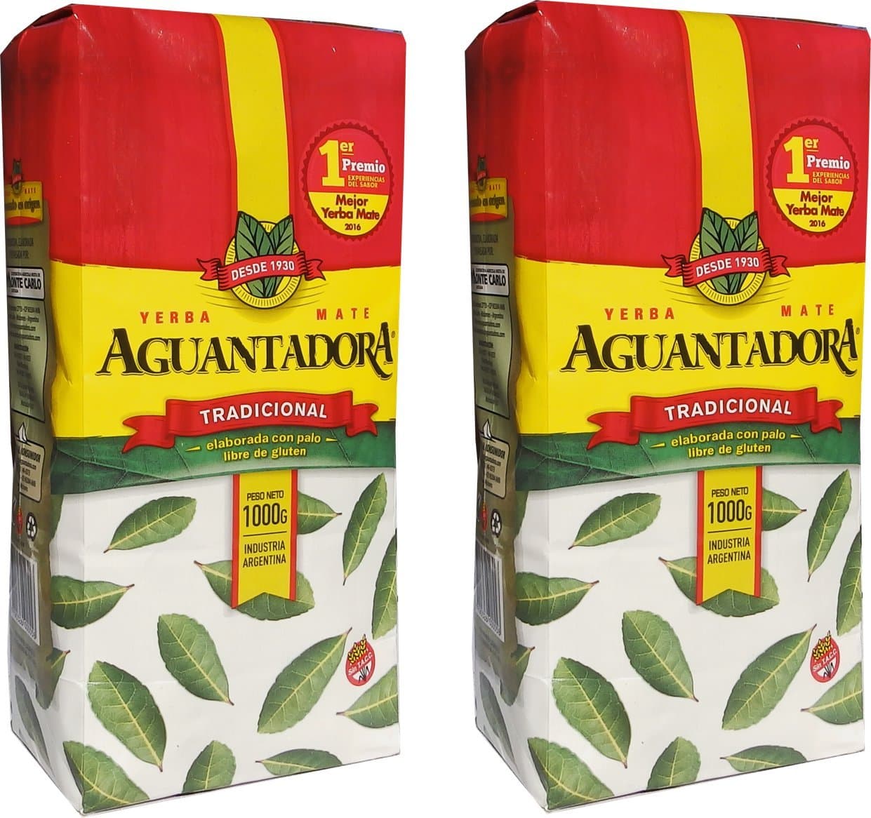 Aguantadora Yerba Mate with Stems 1 kg (2.2 lbs) 2 Pack