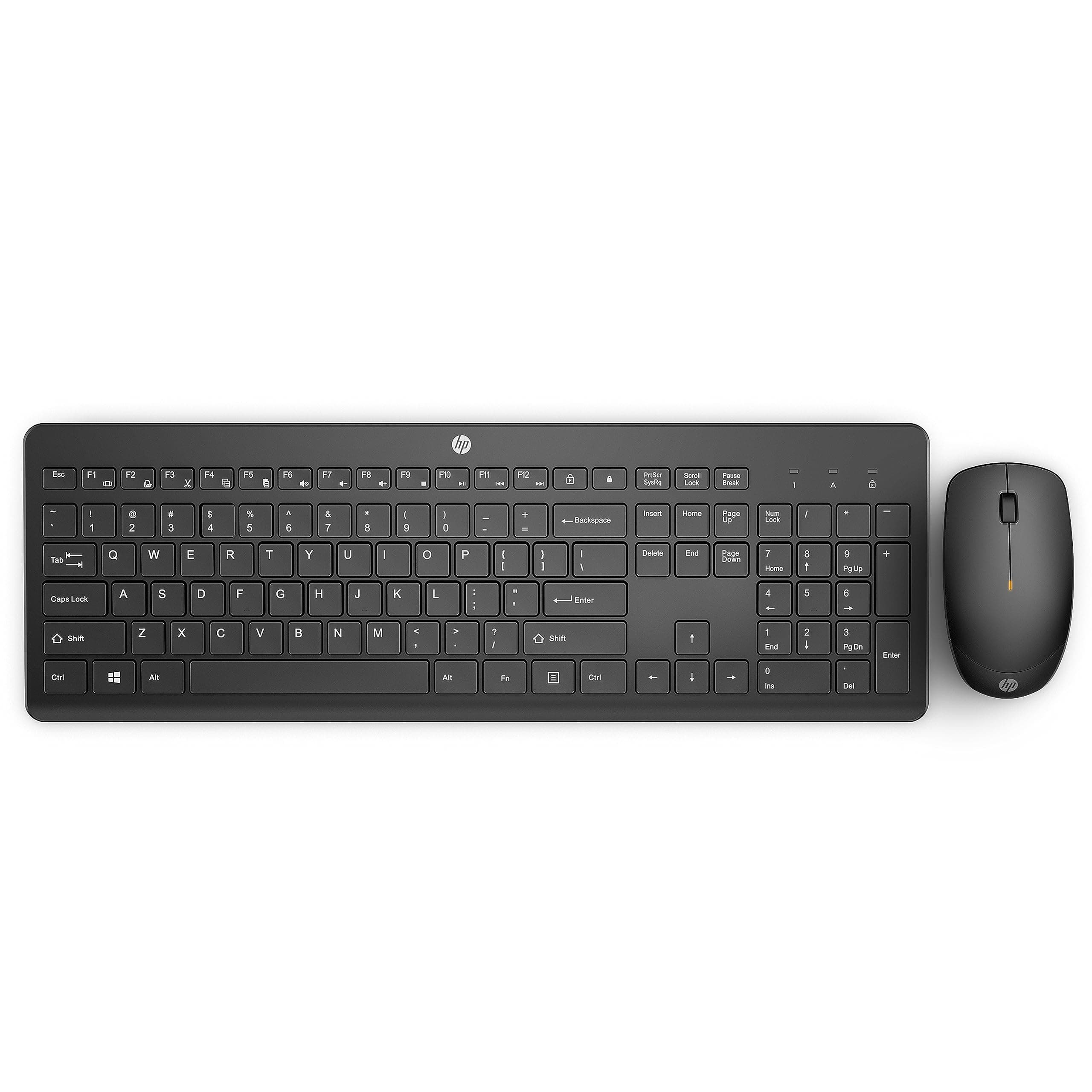 230 Wireless Mouse and Keyboard Combo - 2.4GHz Wireless Connection - Long Battery Life - Durable & Low-Noise Design - Windows & Mac OS - Adjustable 1600 DPI - Numeric Keypad (18H24AA#ABA)