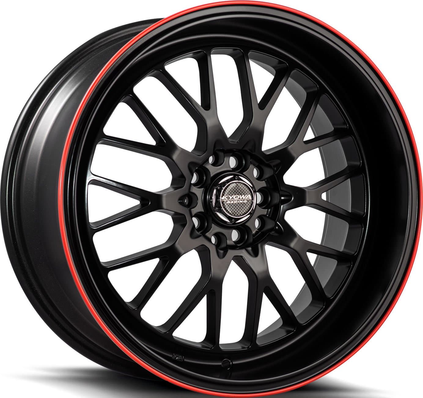 628 Evolve Flat Black and Red Stripe Wheel with Painted Finish (19x9.5"/5x114.3mm)
