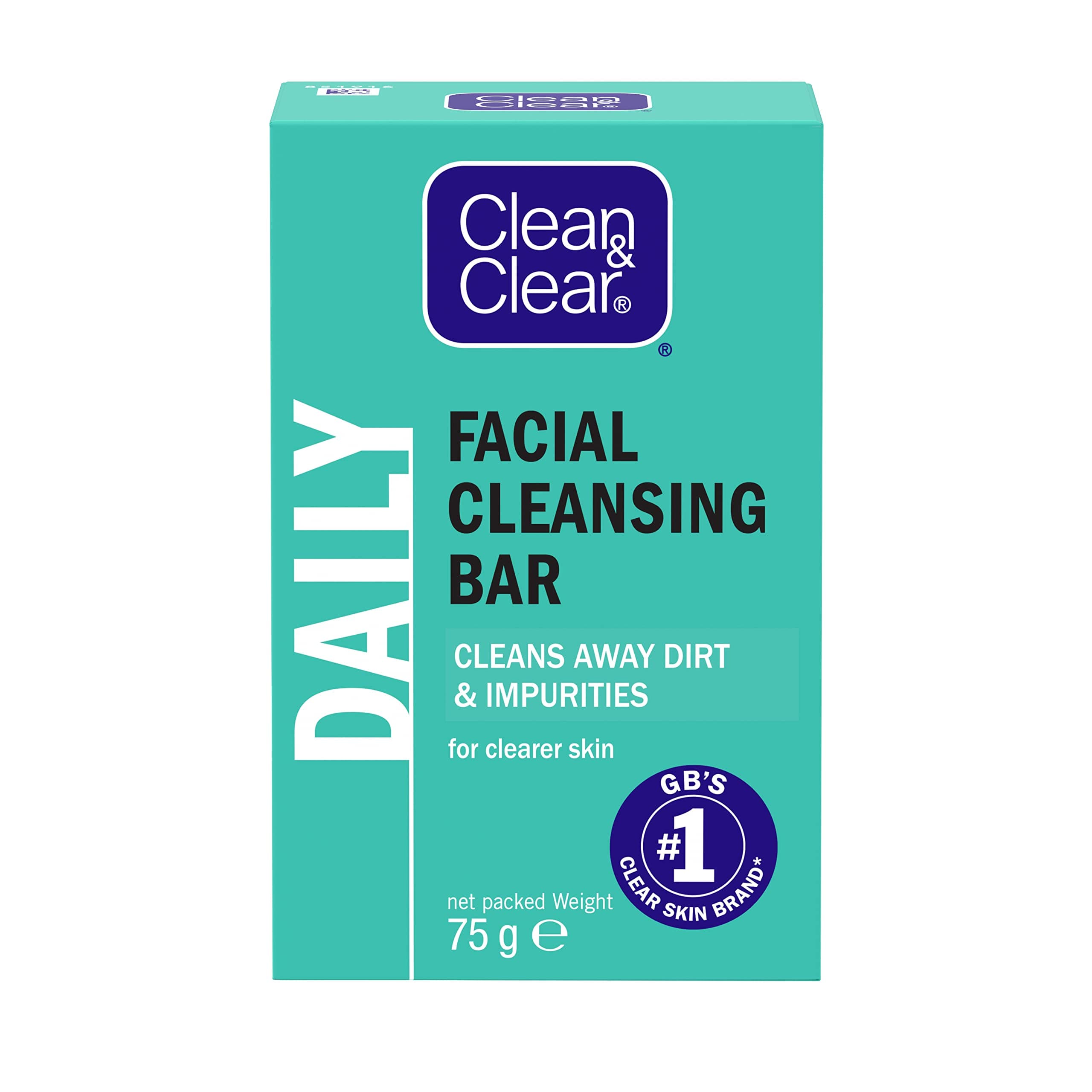 Clean & Clear Facial Cleansing Bar Soap - 75g (Pack of 2)