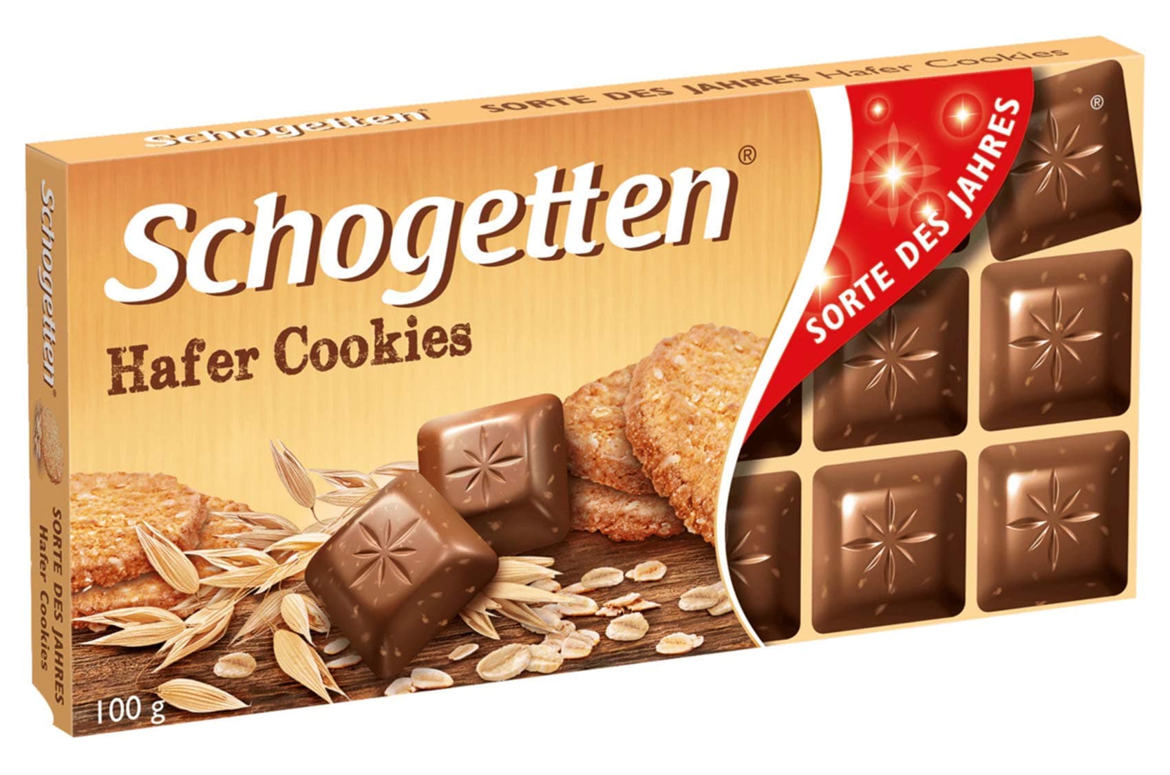 Schogetten Oat Cookies Chocolate Bar Candy Original German Chocolate 100g/3.52oz