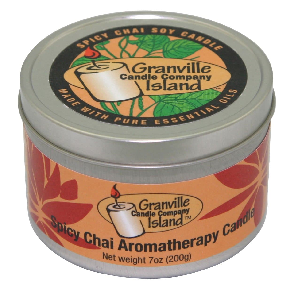 Essential Oil Soy Candle - Spicy Chai 7oz Travel Tin