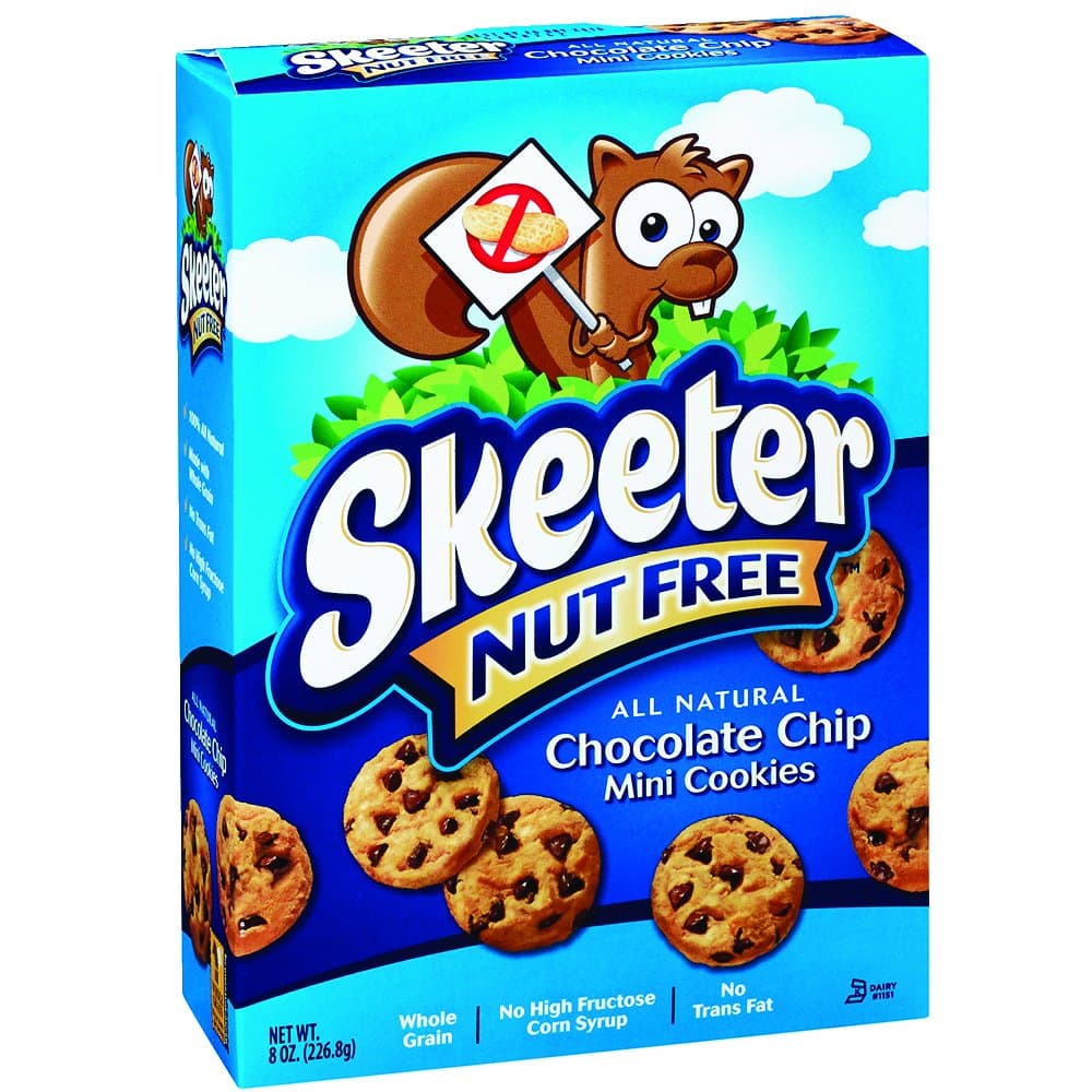 Skeeter Nut Free Mini Cookies, Chocolate Chip, 8 Ounce