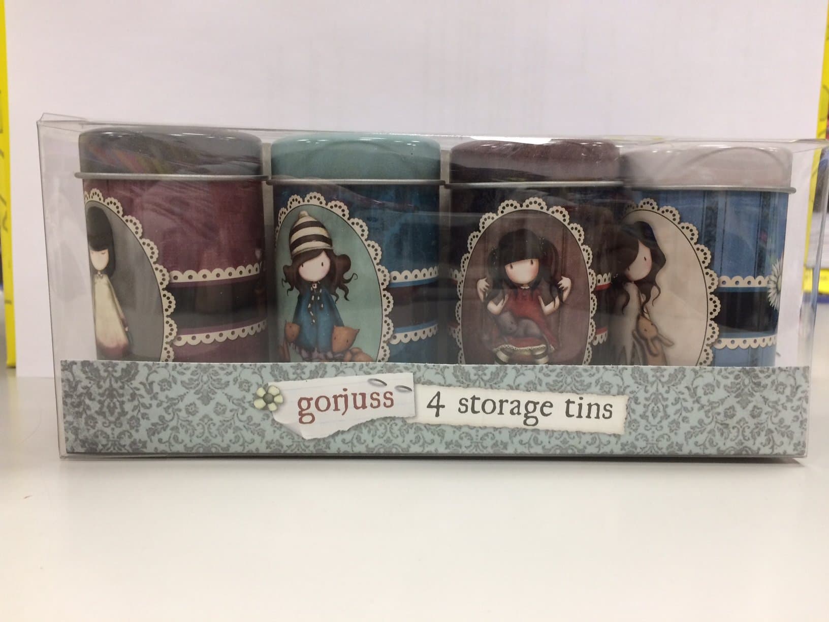 GORJUSS SET OF 4 STORAGE TRINKET TINS