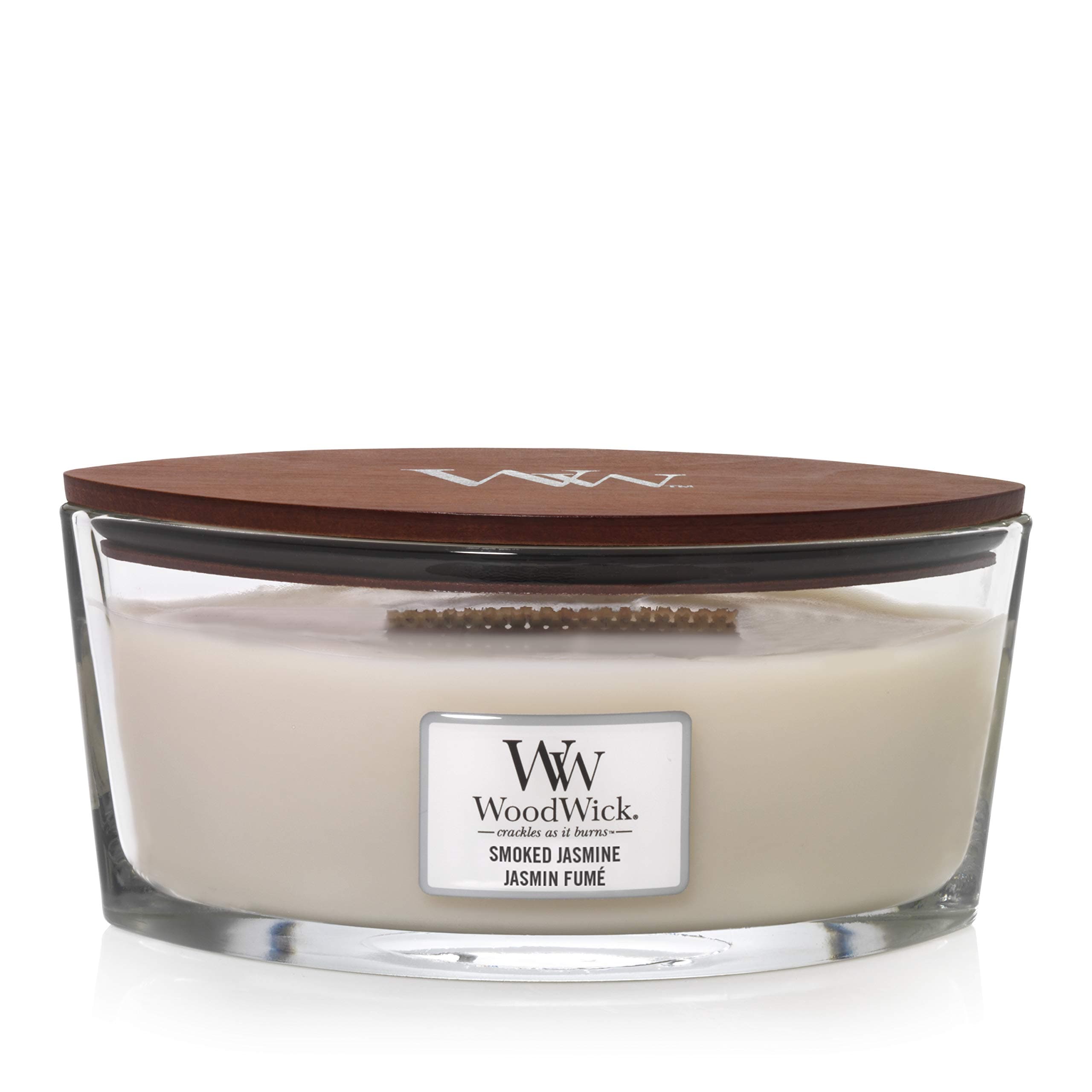 Woodwick Ellipse Scented Candle with Crackling Wick, Smoked Jasmine