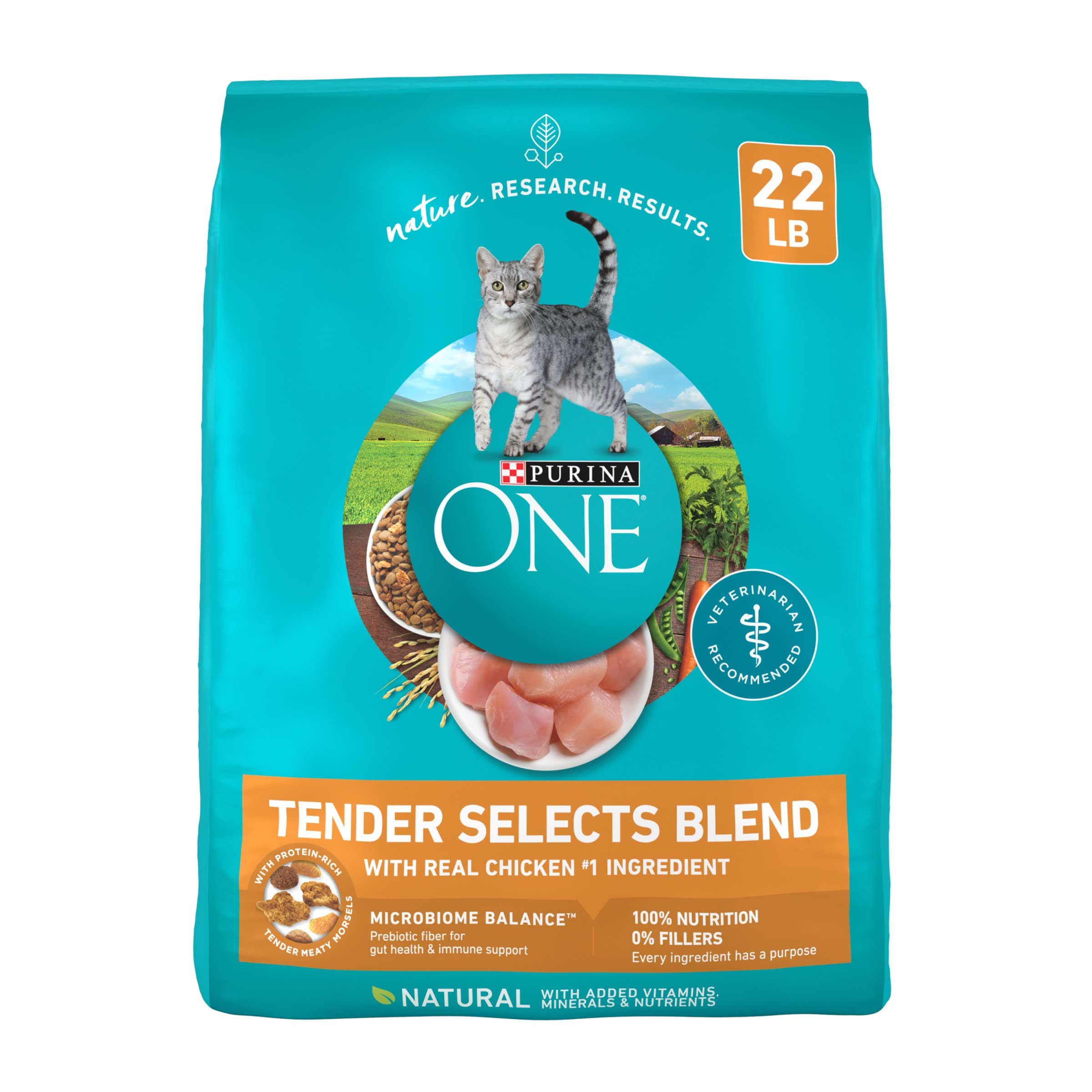 Natural Dry Cat Food, Tender Selects Blend With Real Chicken - 22 lb. Bag