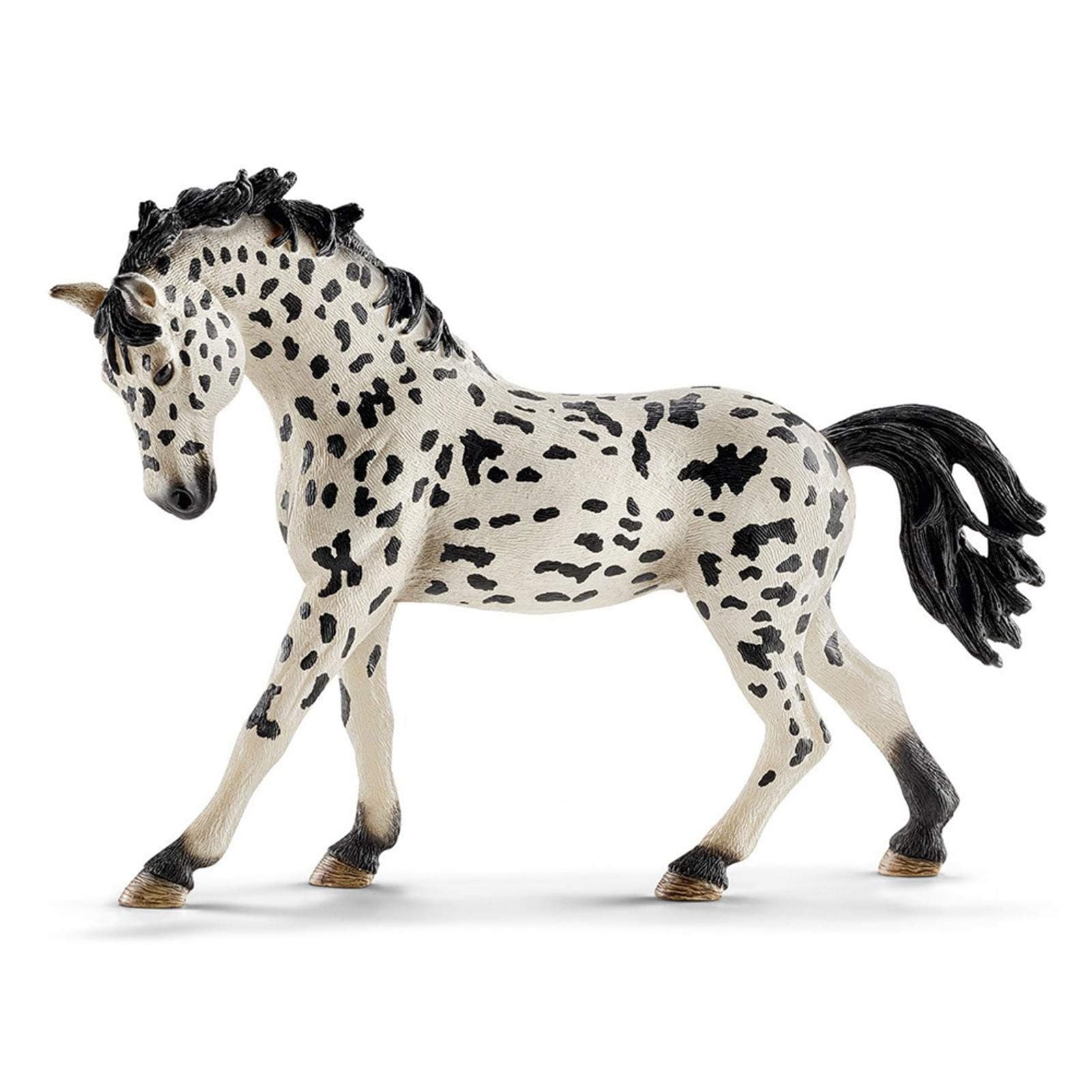 Horse Toy Figures, 5 Inches Denmark Knabstrupper Mare Toy, Realistic Pony Figurine, Farm Life Horse Club Figurine for Educational Purposes, Awareness, Party Favors for Girls Boys