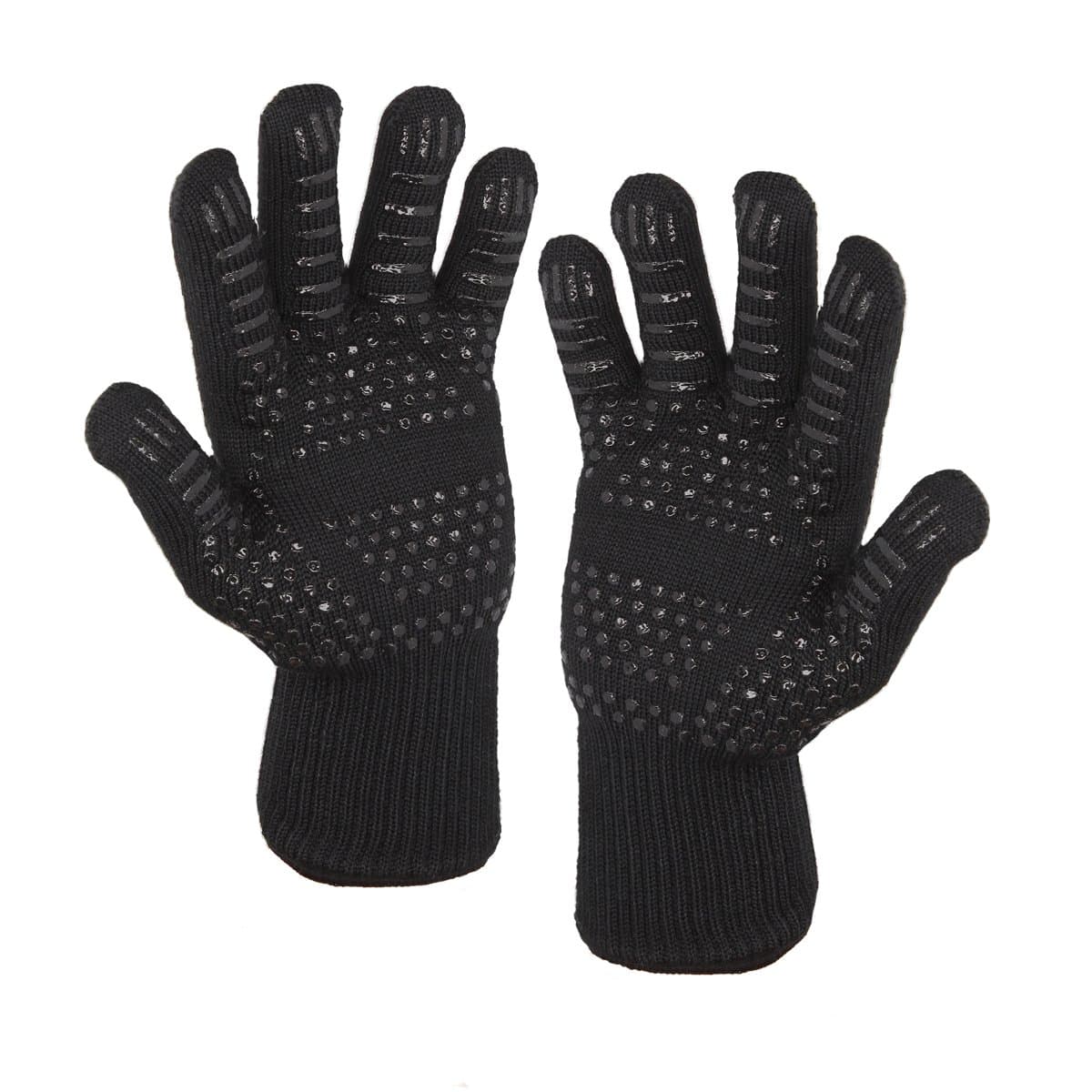 Premium grill gloves / oven gloves (set of 2) - heat resistant up to 500 ° C - ideal fit - extra long forearm protection - extreme safety - pot gloves - chimney gloves - heat gloves