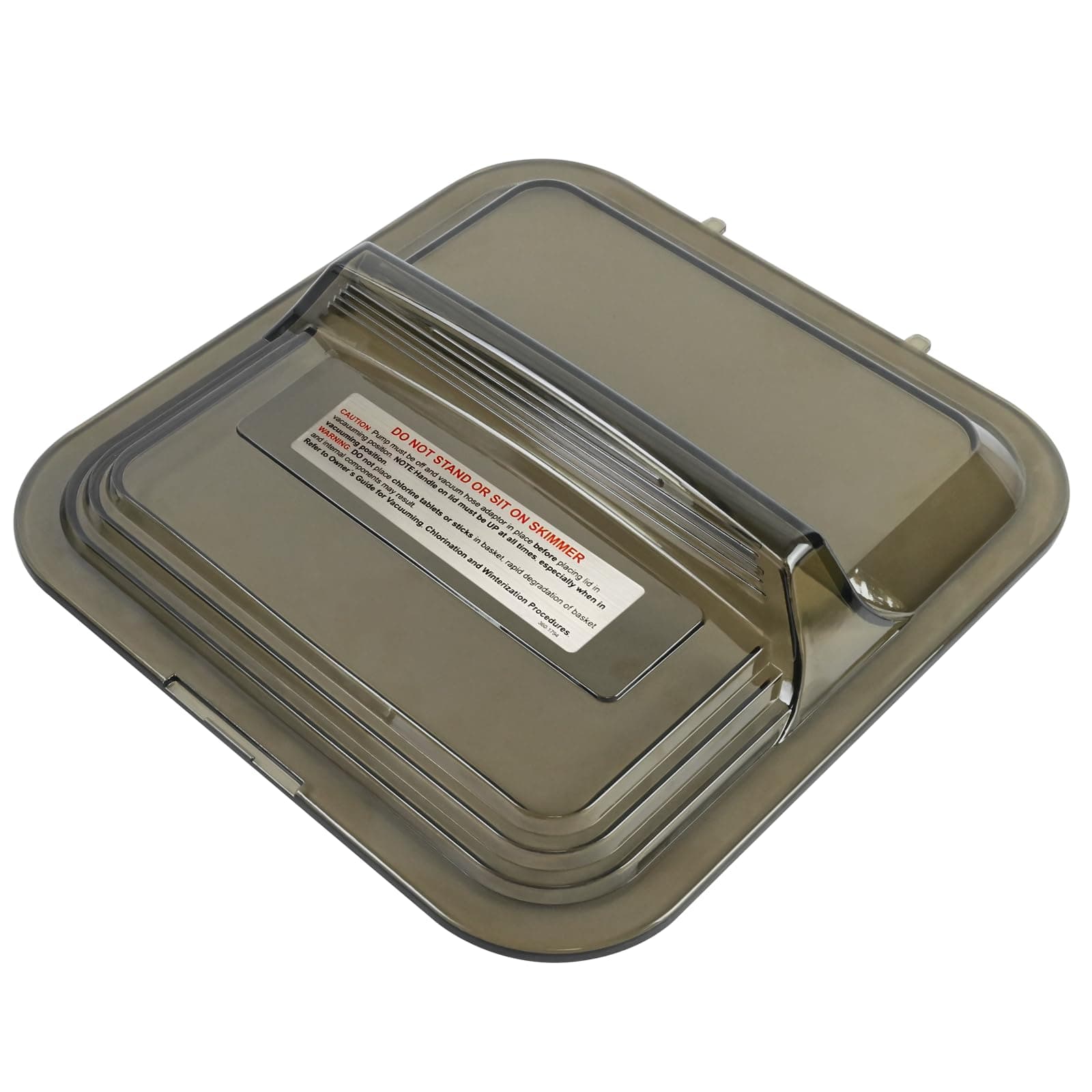 XJJ 1107-1356 Skimmer Lid Clear Tinted Black, Fit for 2094 & 2095 Doughboy Deluxe Skimmers, Replaces Skim-line Vacuum Skim Filter lid 1121-1349 11211349