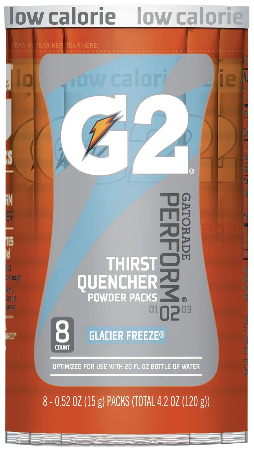 Gatorade G2 Powder Packets, Glacier Freeze, 0.52 oz., Packet (Pack of 8)