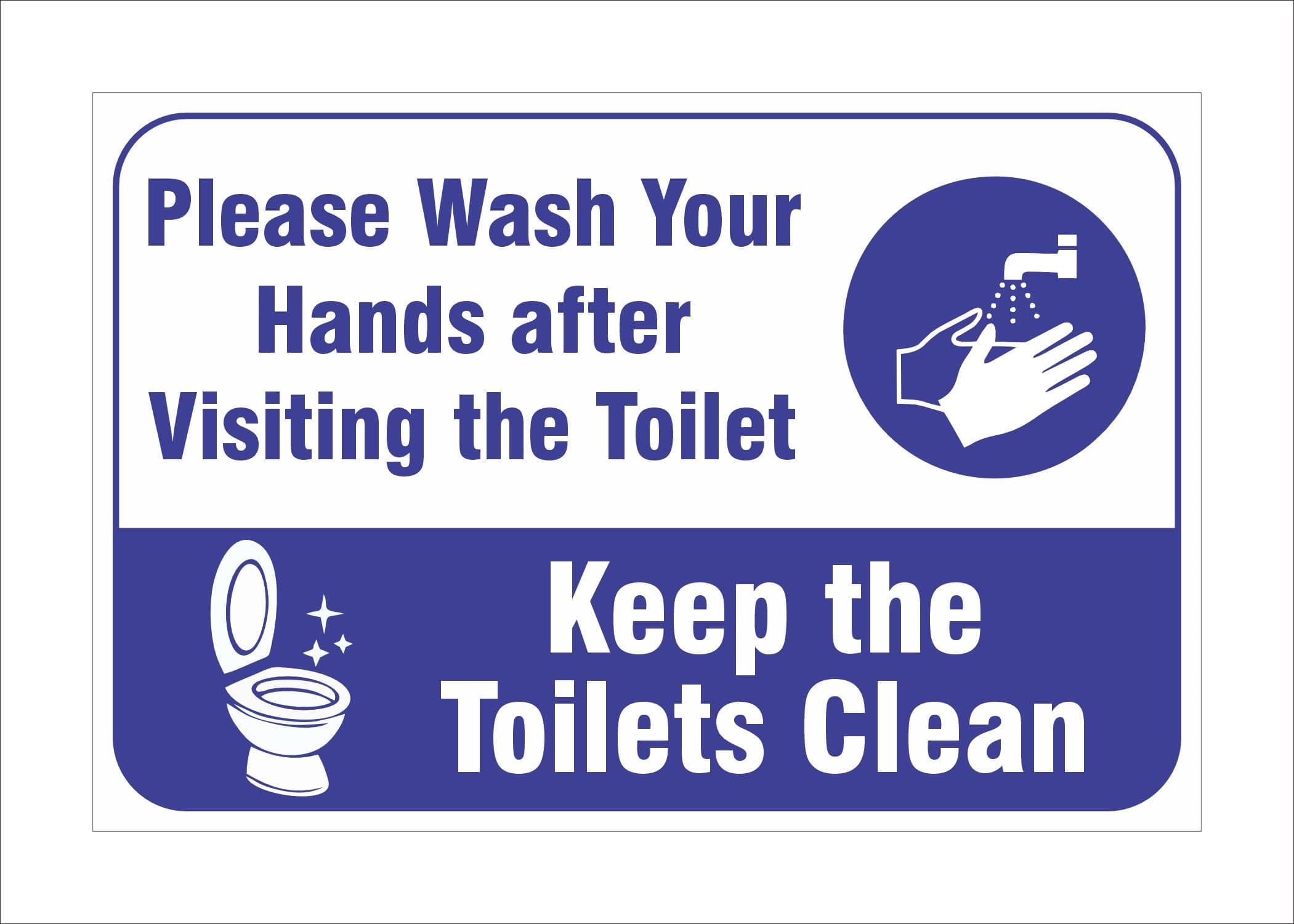 Please Wash Your Hand after Visiting Toilet Sign Board PWH-01 (1 Qty)
