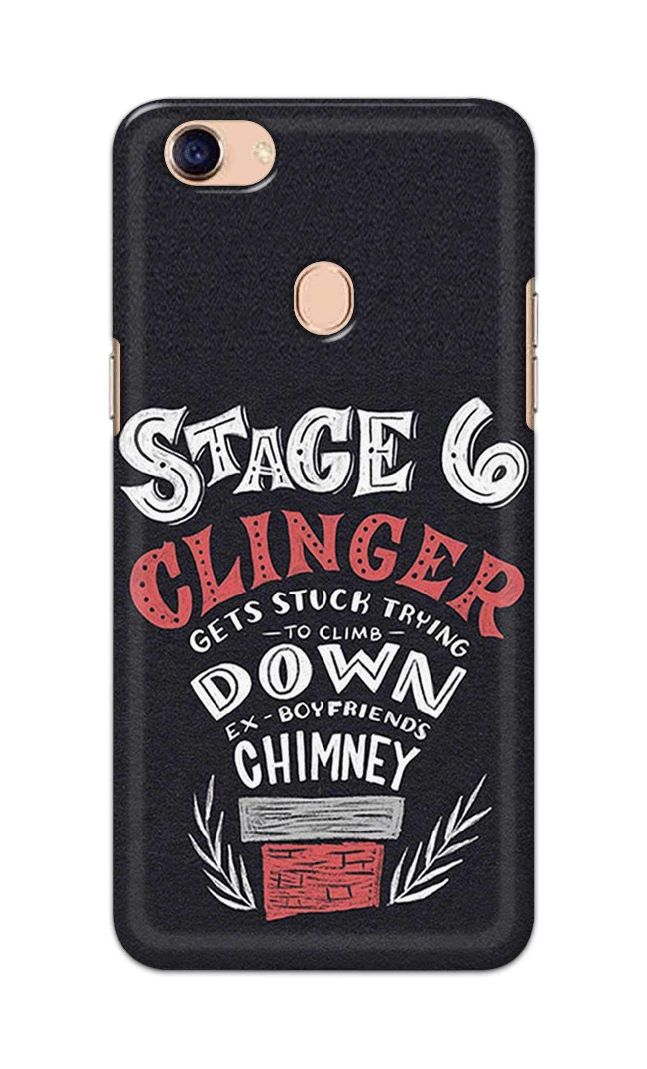 PRINTFIDAA Stage 6 Clinger Gets Stuck Trying Orange Text Printed Designer Case for Oppo A73 Back Cover