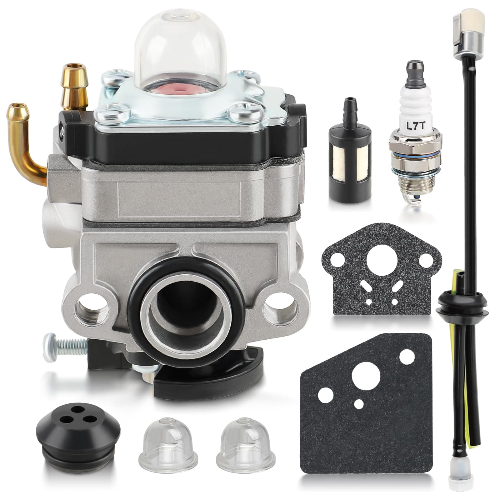 309375002 Carburetor Carb Fits for Homelite Ryobi RY34426 RY34007 S430 C430 X430 30cc RY34441 RY34427 RY34421 RY34446 RY34006 String Trimmer with Spark Plug