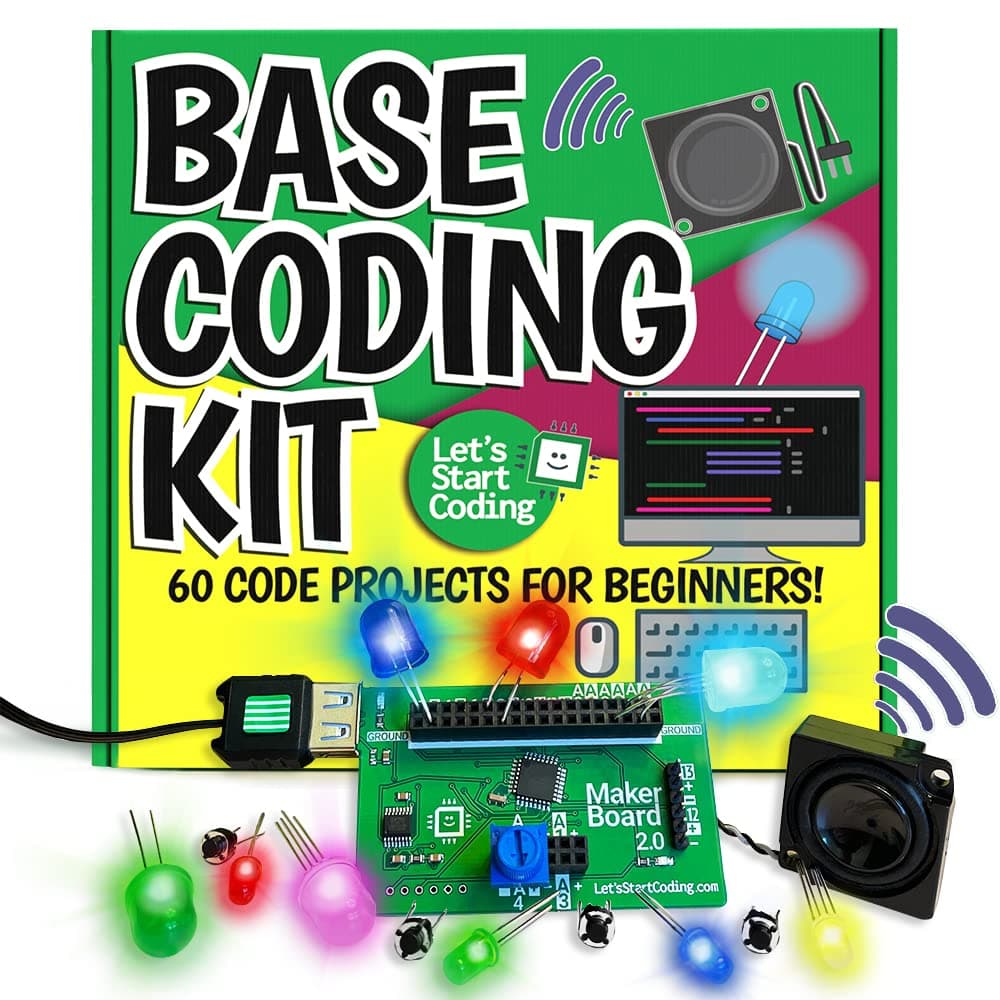 Base Kit 2 for Boys and Girls 8,9,10,11,12 to Learn Computer Programming and Circuits - Over 50 Free Online Projects to Teach S.T.E.A.M. Skills