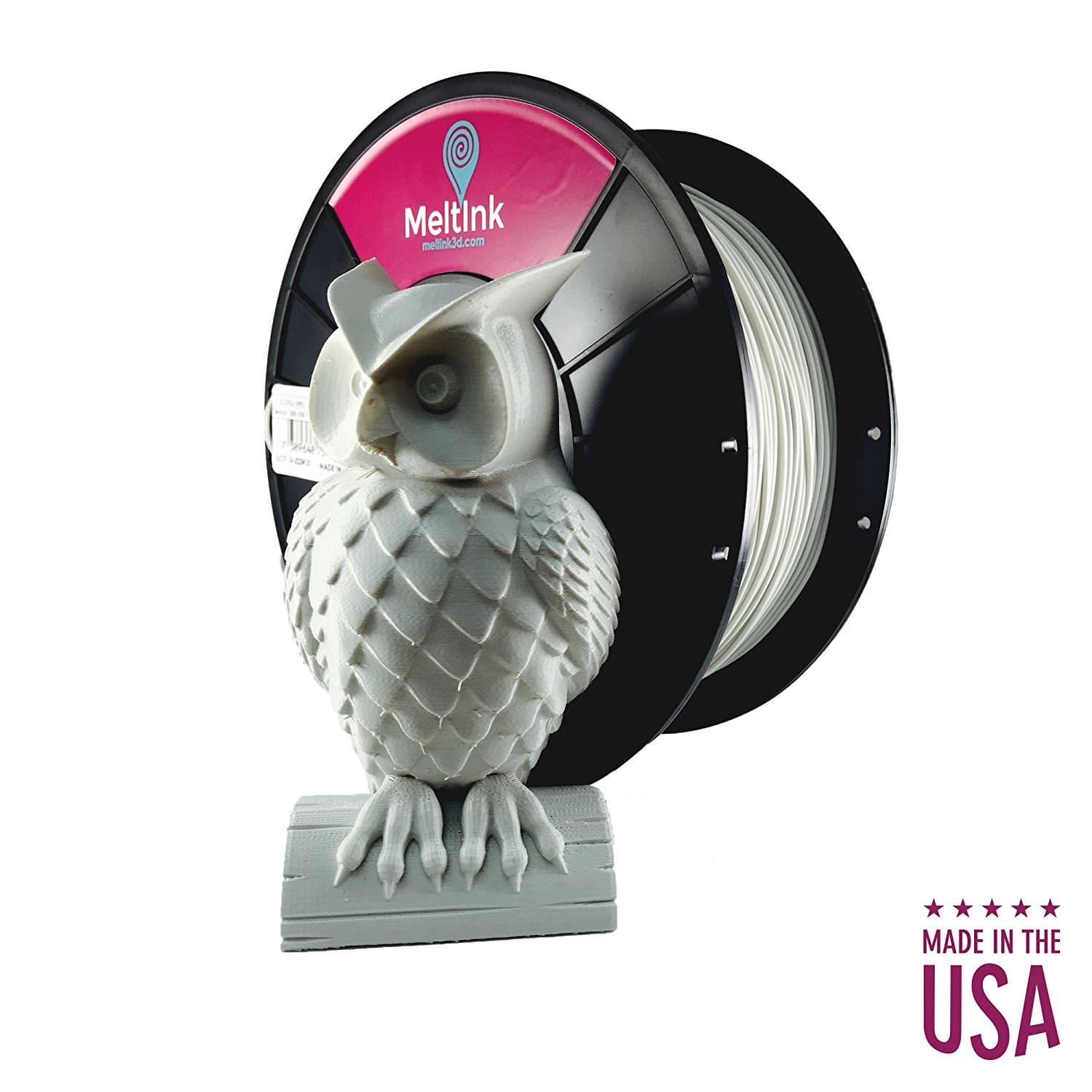 3D Hero PHA-1K175GRY05 Cool Gray PLA/PHA 3D Printer Filament Ø 1.75mm, 1Kg (2.2 Lb), Made in USA, Dimensional Accuracy: ± 0.05mm