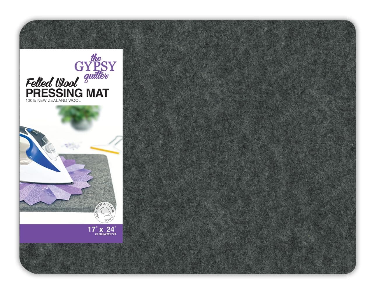 Gypsy Quilter Felted Wool Pressing Mat 17in x 24in x 1/2in for Ironing Blocks and Quilting Projects