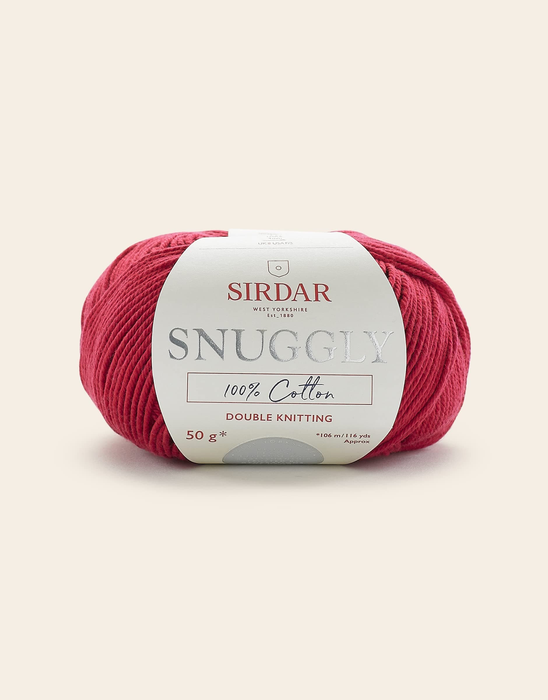 Sirdar Snuggly 100% Cotton, Red (754), 50g